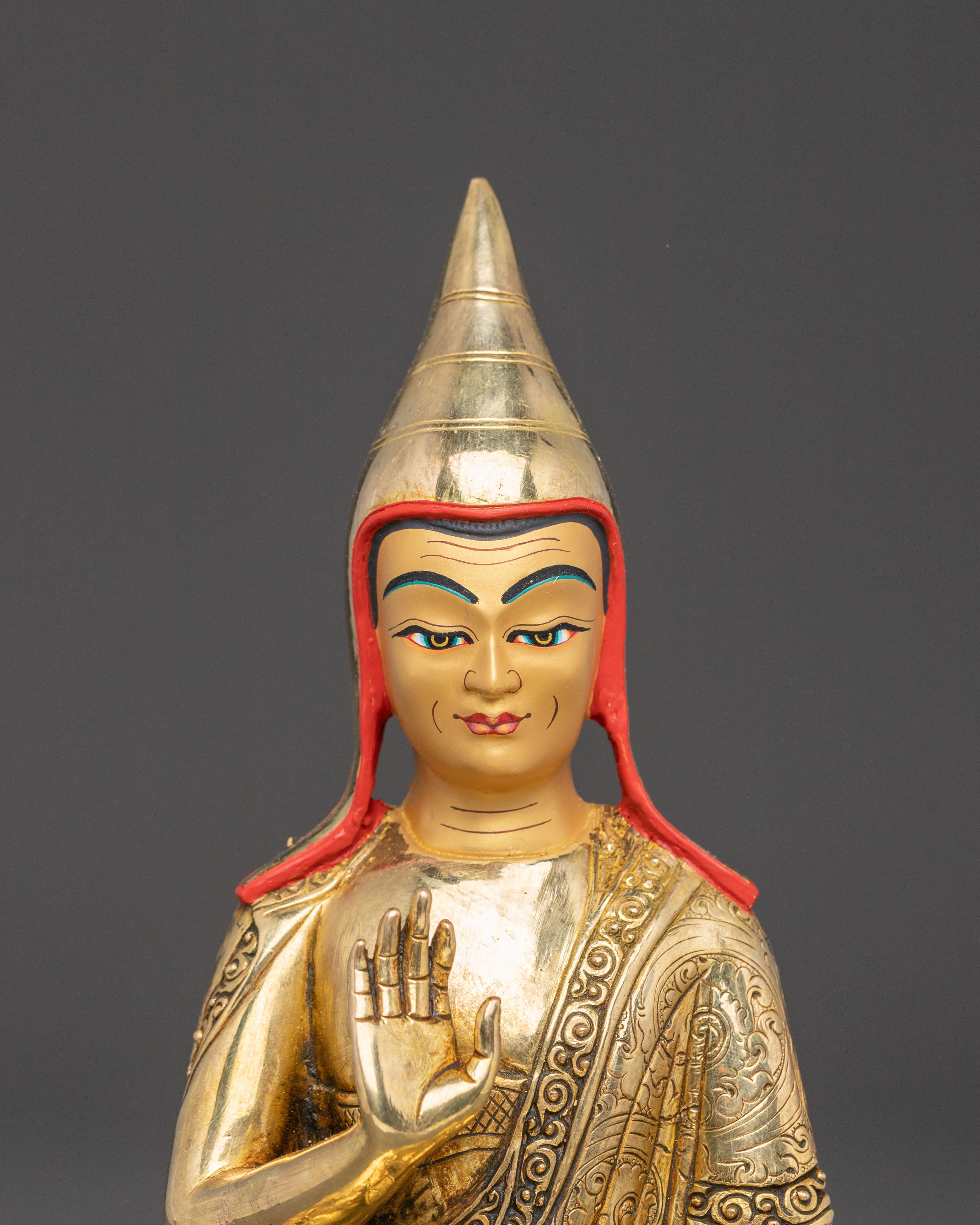 Golden Statue of Guru Set | Himalayan Spiritual Masters