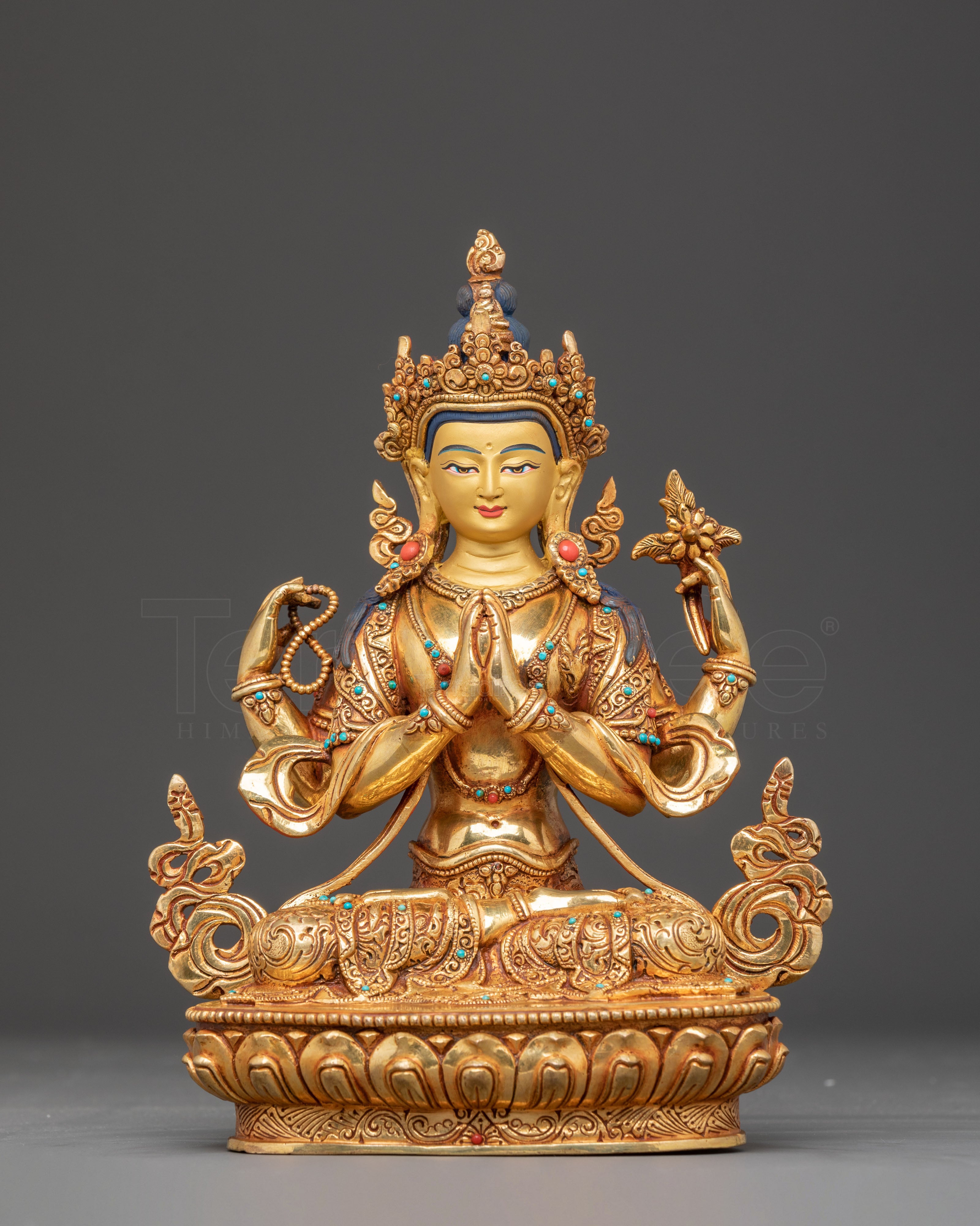 Sacred Bodhisattva Chenrezig Handmade Statue | Compassion Icon