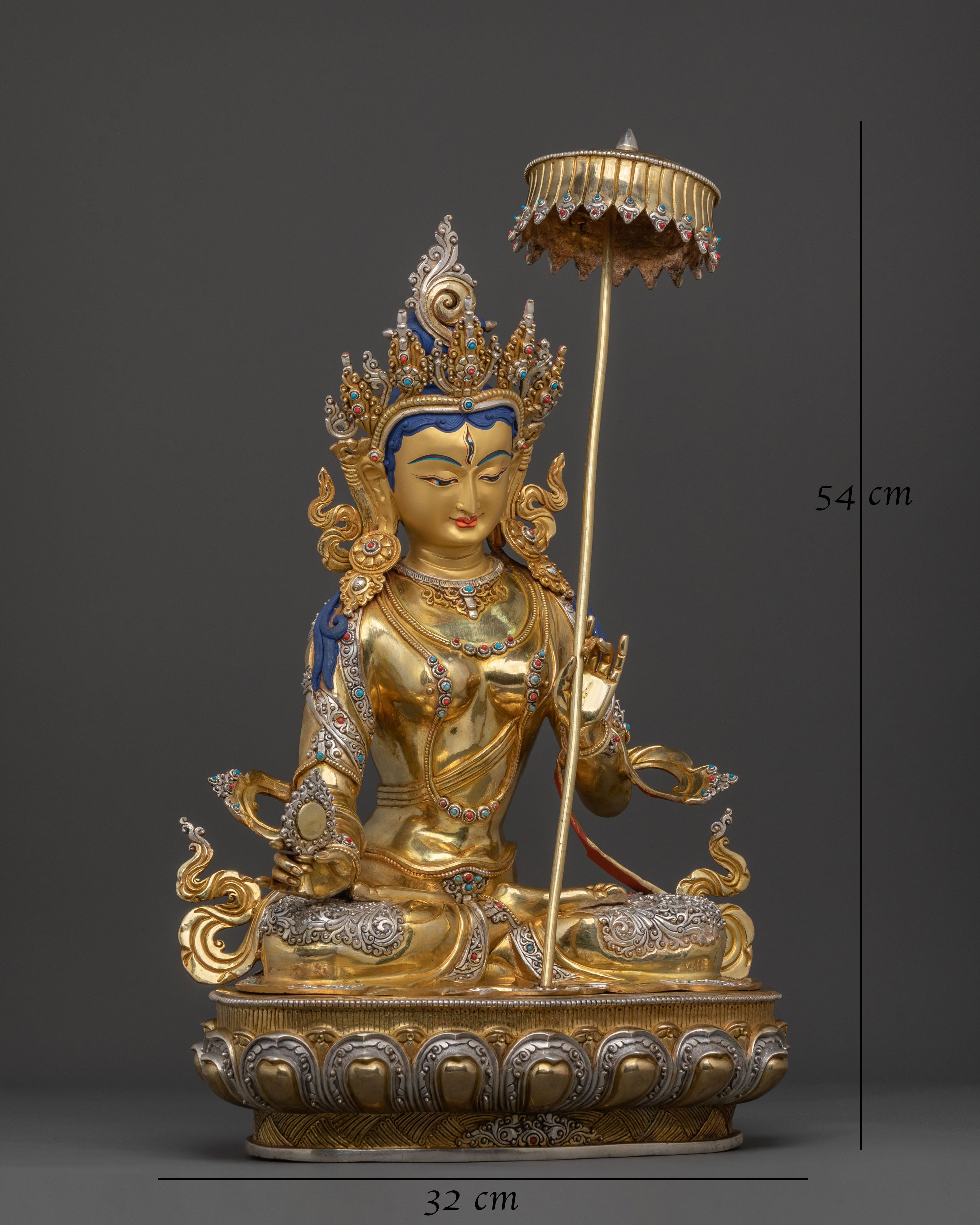 Goddess Dukkar Statue | White Umbrella Goddess of Protection