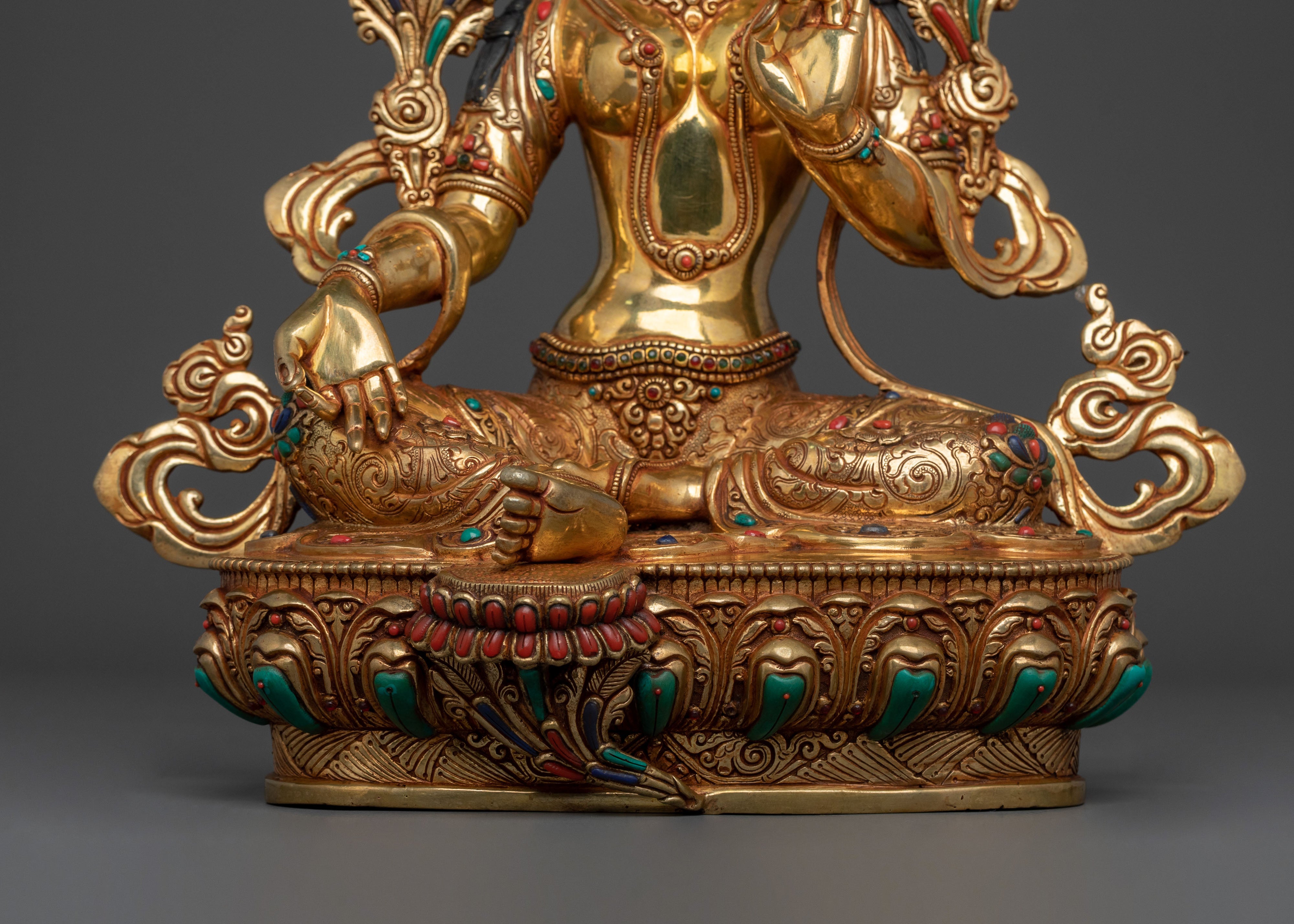 Green Tara Sacred Figurine | Tibetan Buddhist Goddess