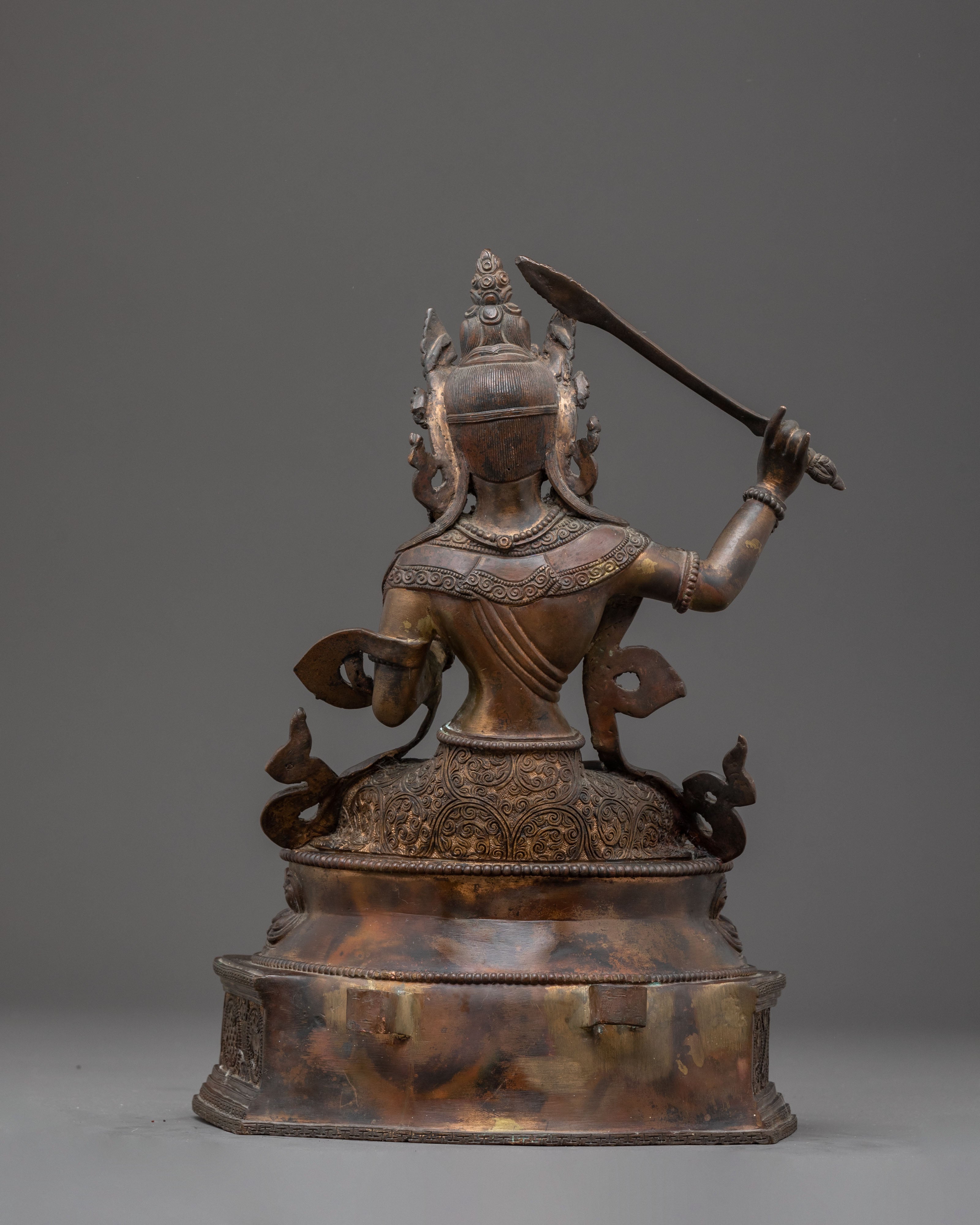 Traditional Buddhist Manjushri Statue | Handcrafted Spiritual Decor