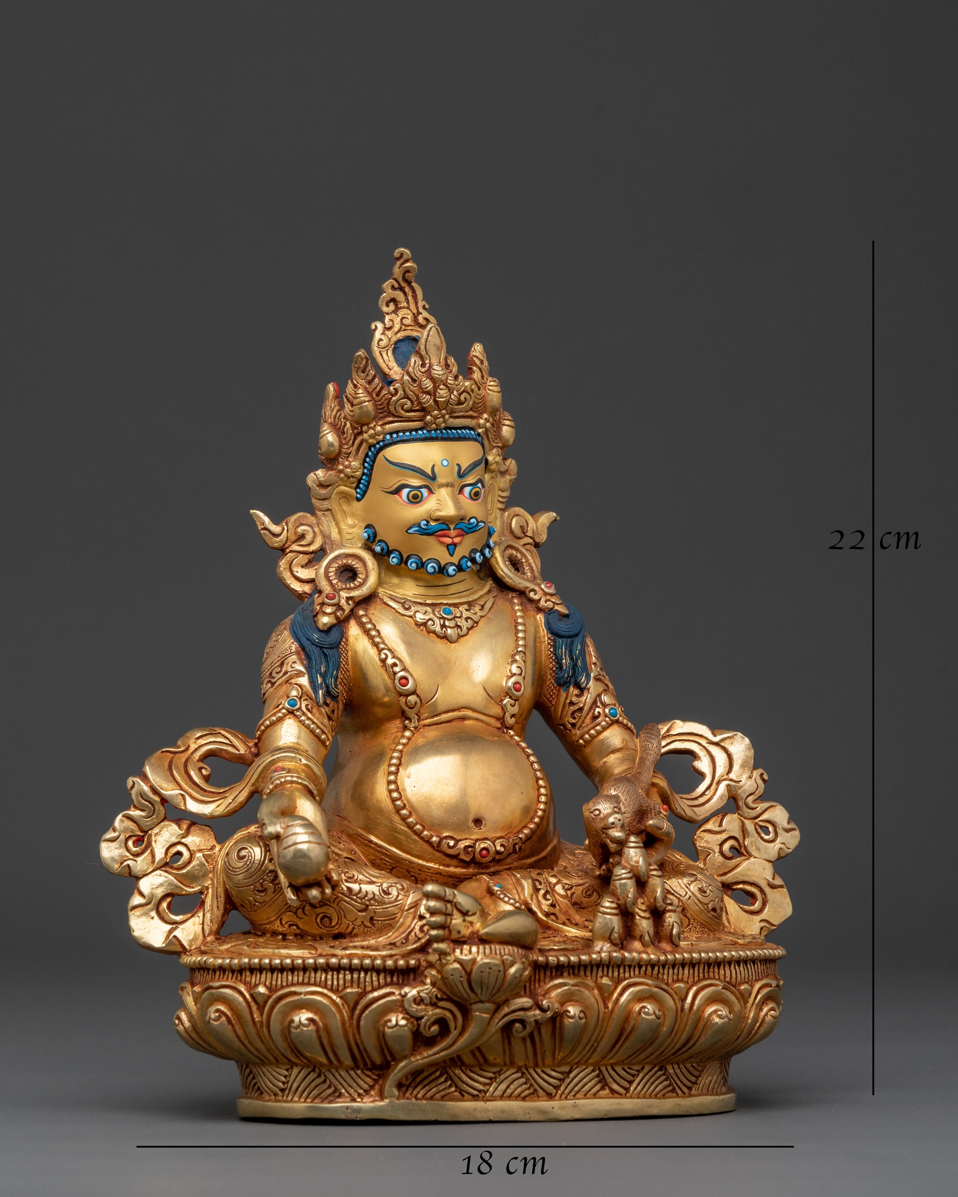 Handcrafted Dzambhala Spiritual Statue | Wealth Deity