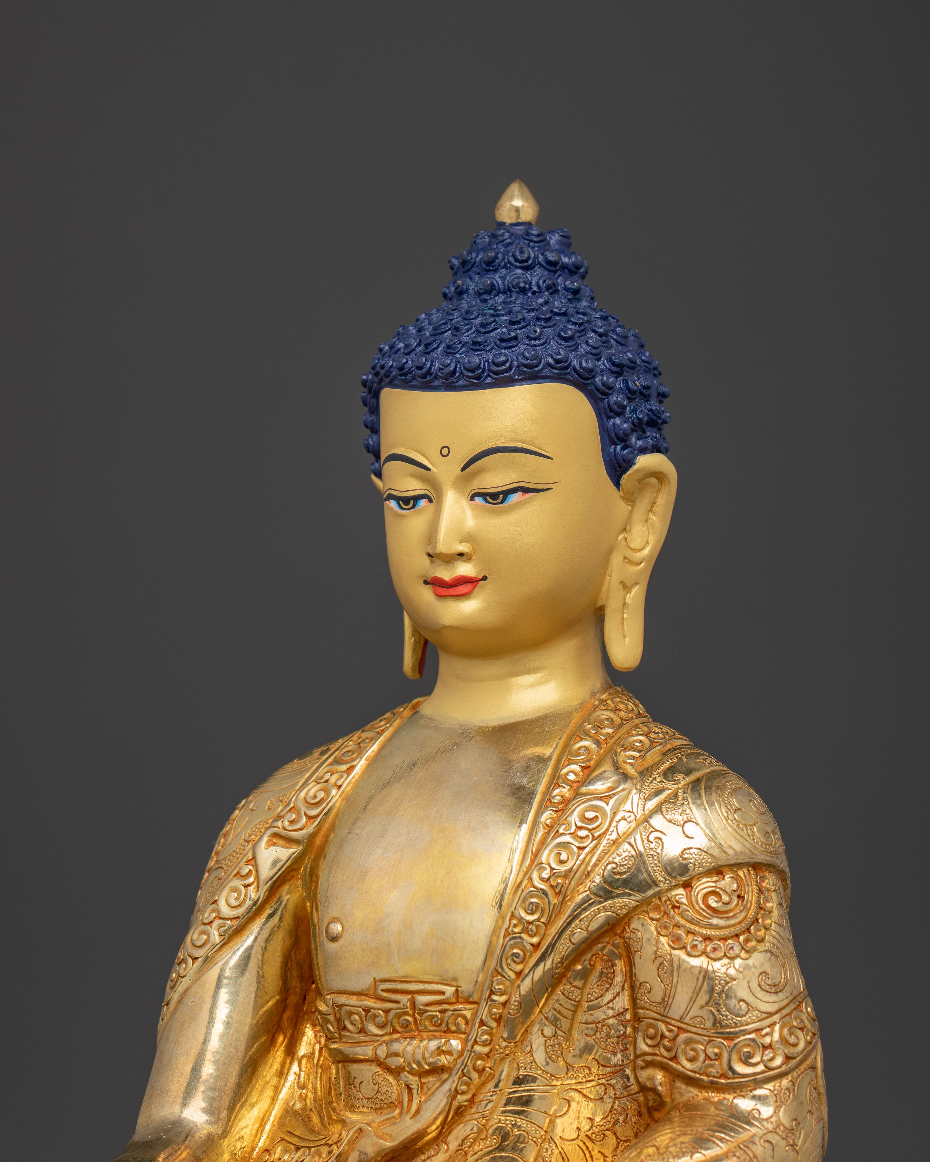Enlightened Gautama Buddha 24k Gold-Glided Statue | Home Decor