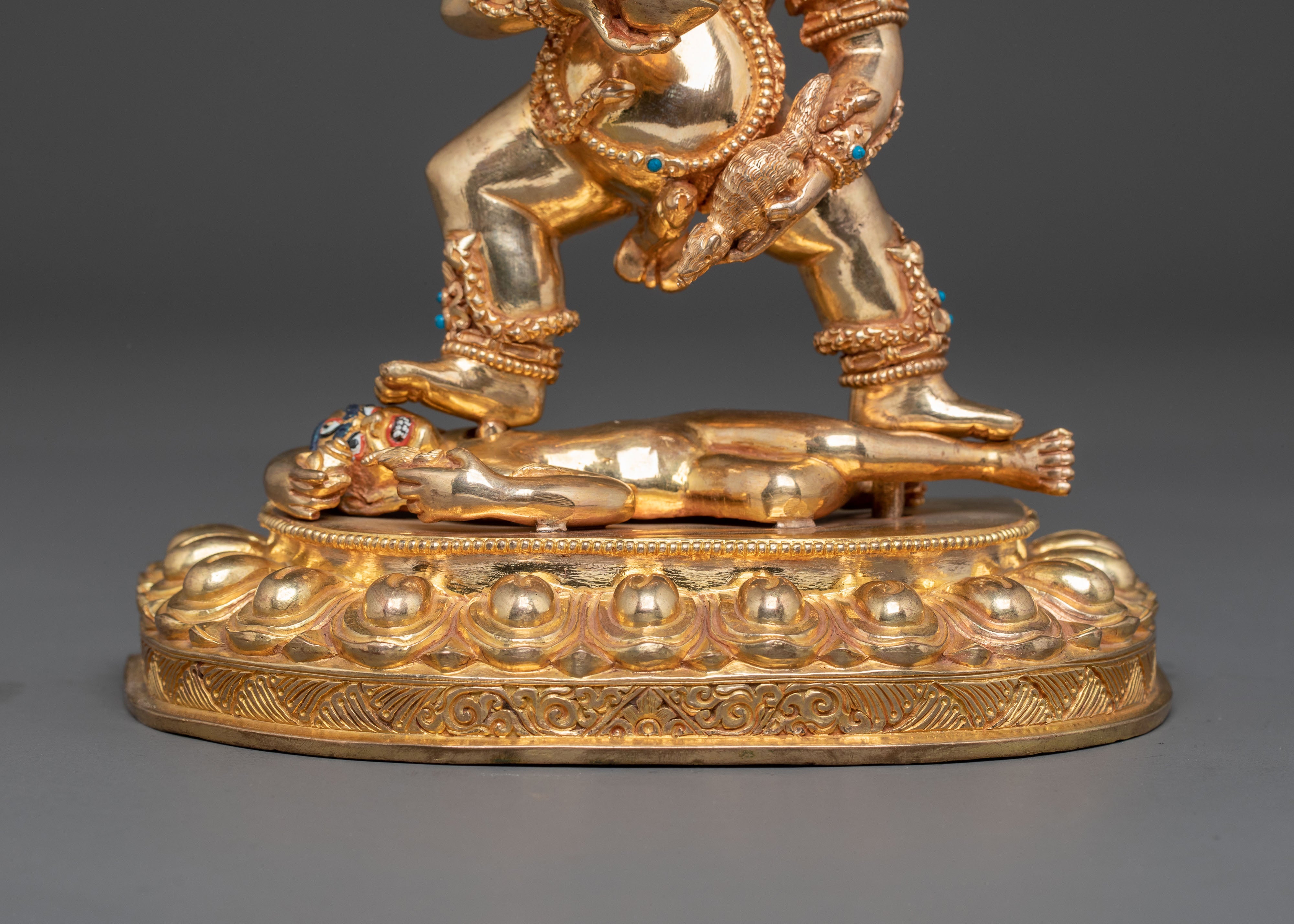 Handcrafted Black Dzambhala Statue of Wealth