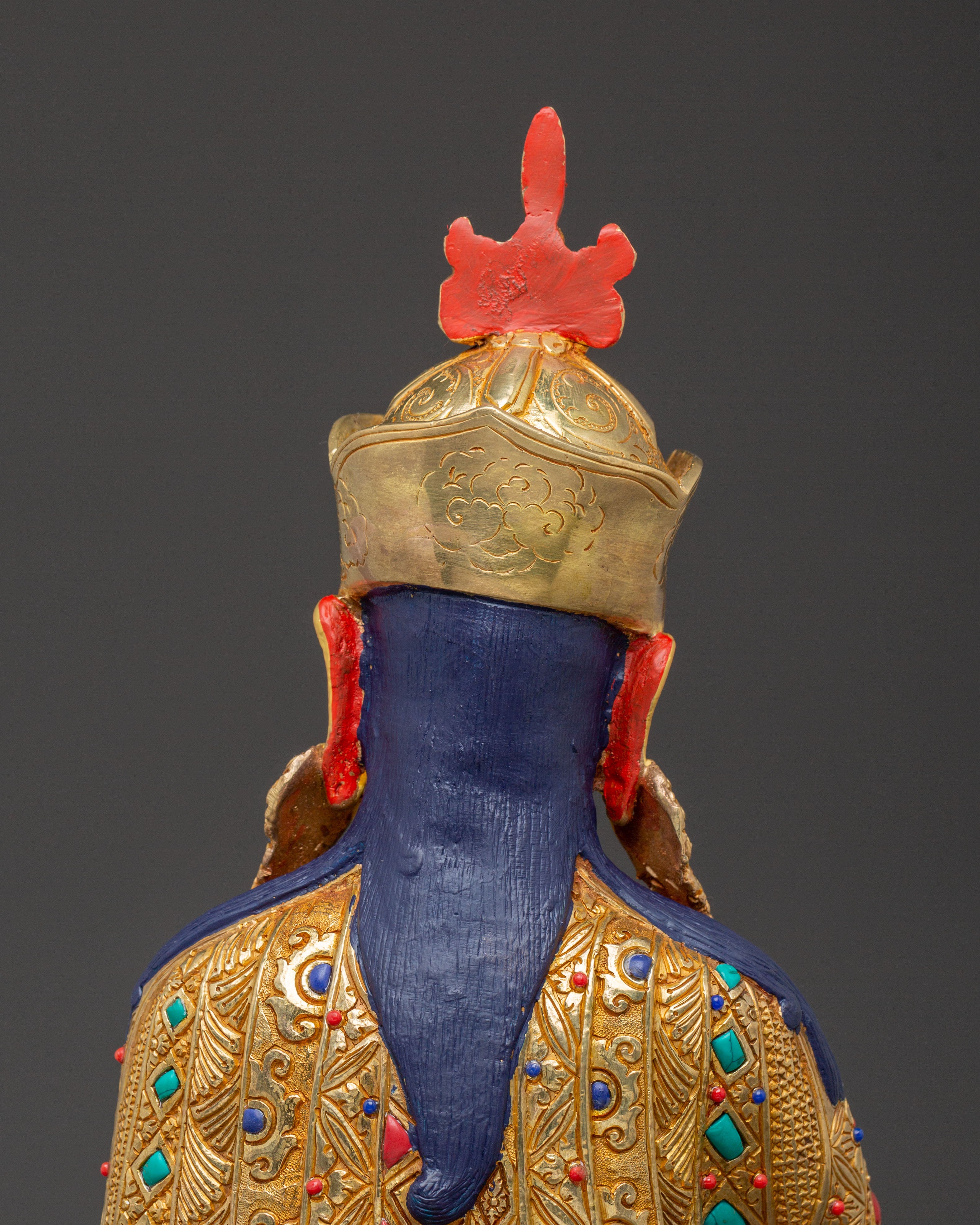 Padmasambhava Enlightened Guide Statue - Hand-Gilded Copper Statue