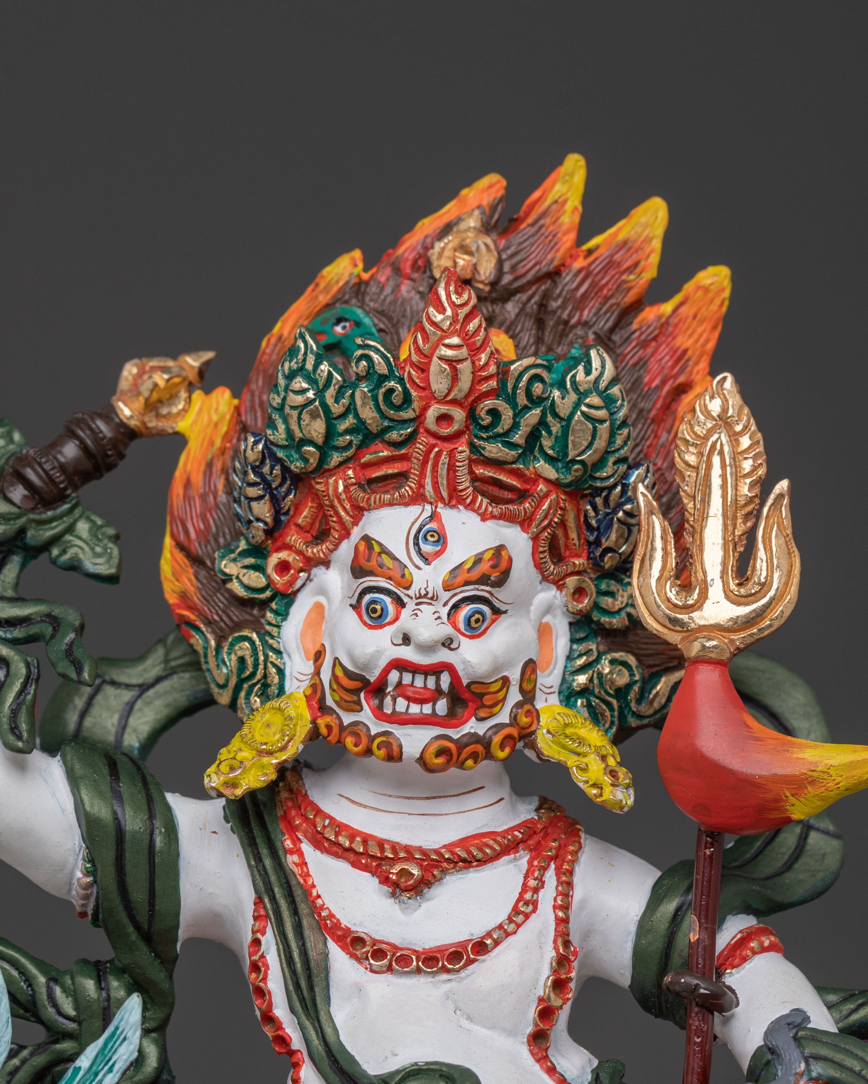 White Dzambhala Statue | Buddhist Wealth Deity