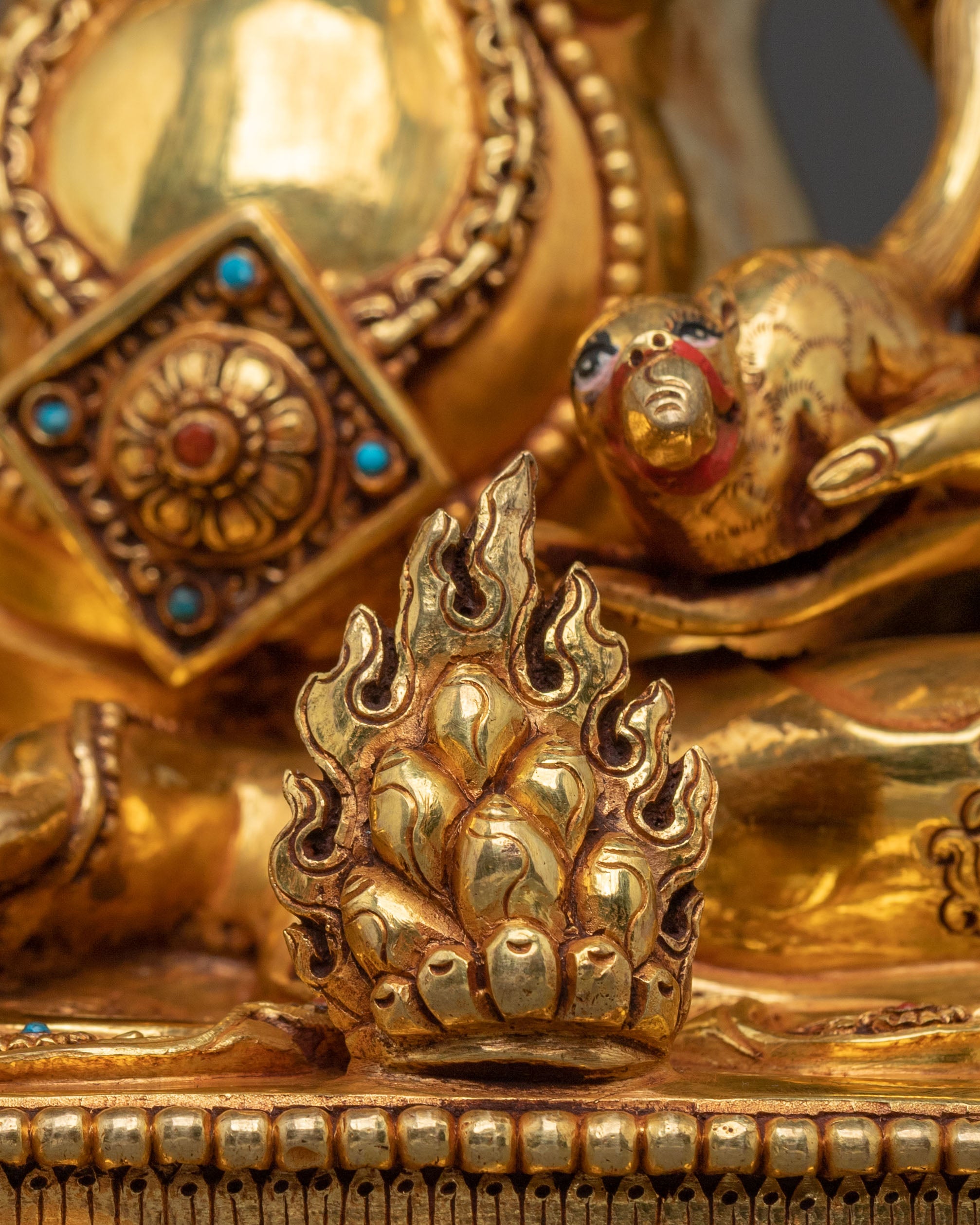 Handcrafted Yellow Dzambhala Statue | Wealth Deity