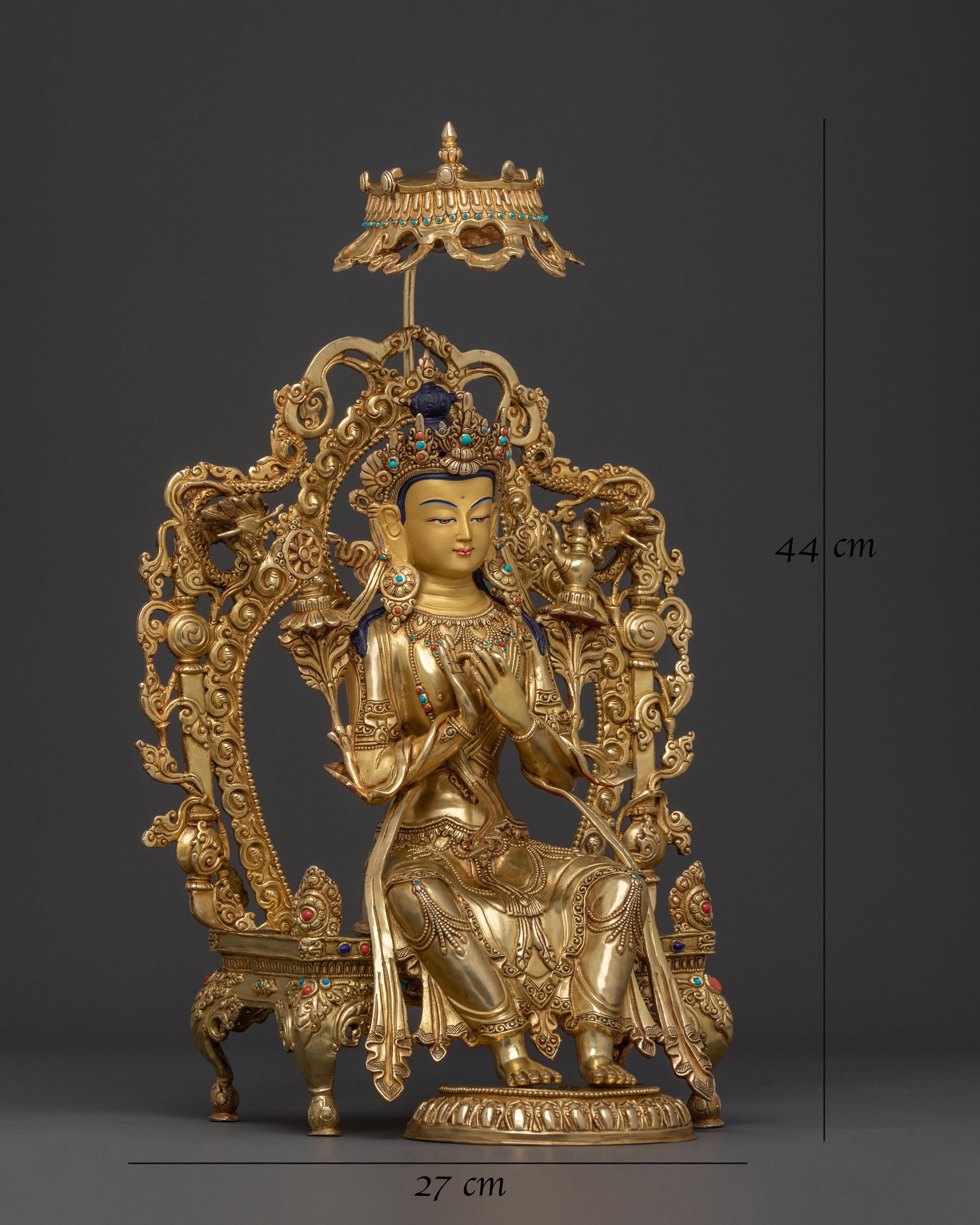 Maitreya Buddha Statue – 24K Gold Gilded | The Hope of Future