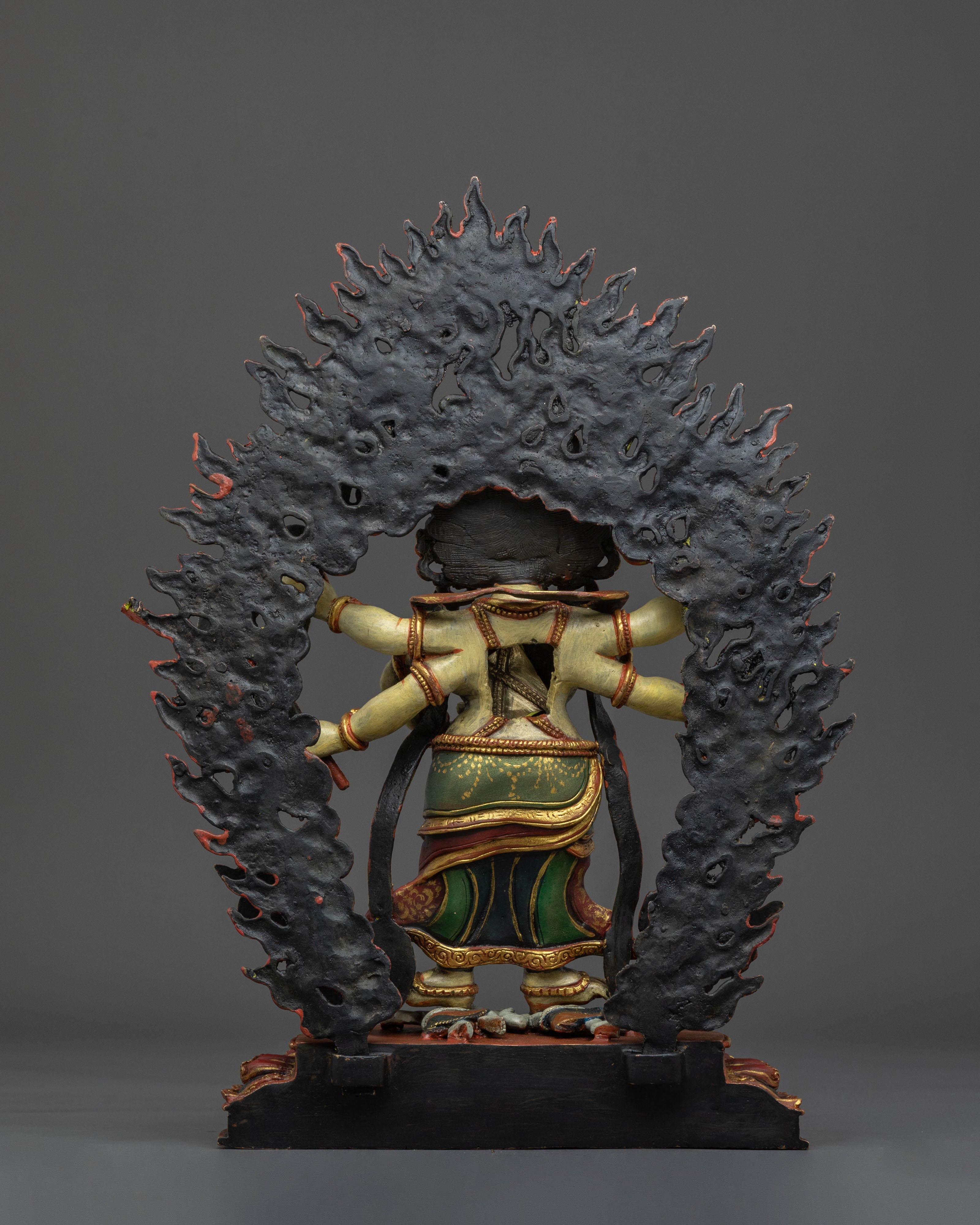 White Mahakala Statue | Fierce Buddhist Protector