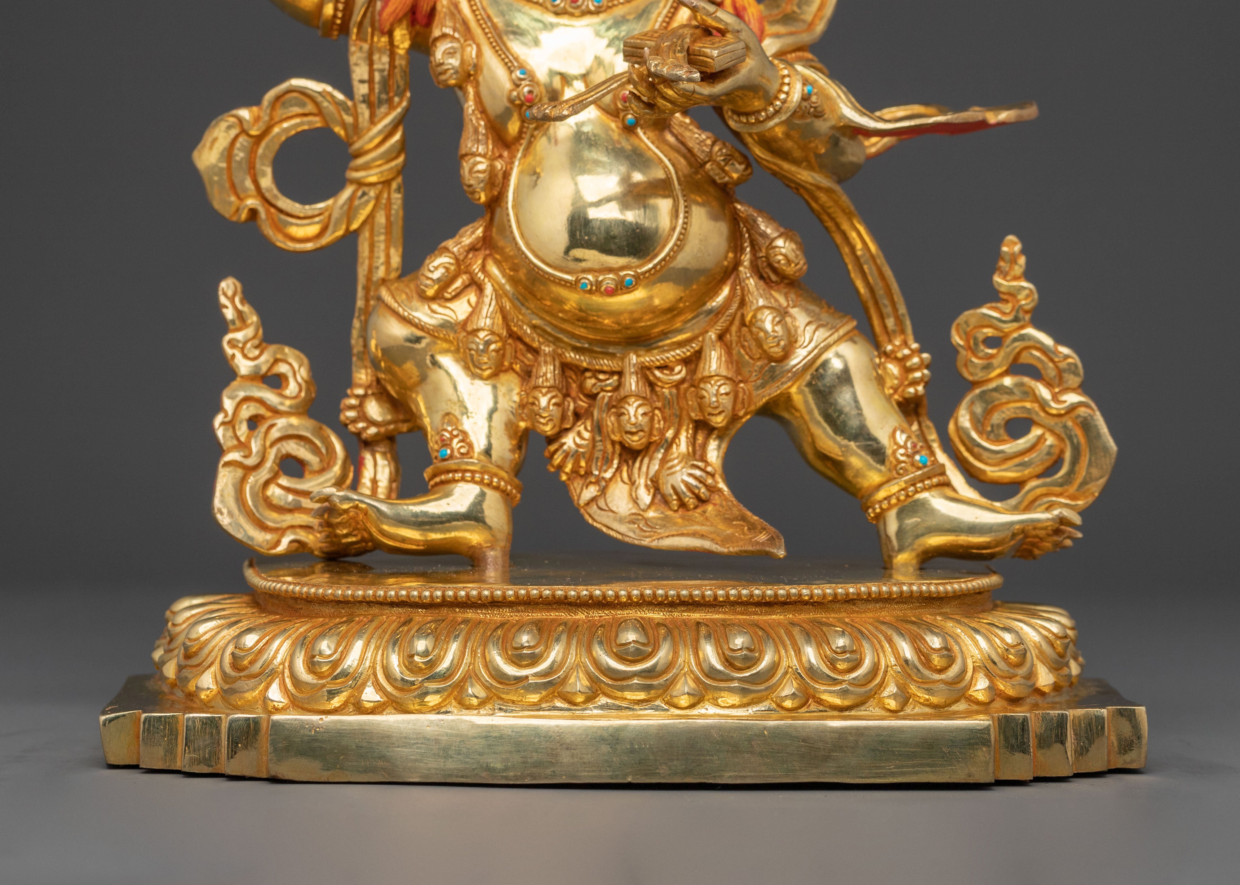 Black Manjushri Protection Sculpture | Wrathful Wisdom Deity