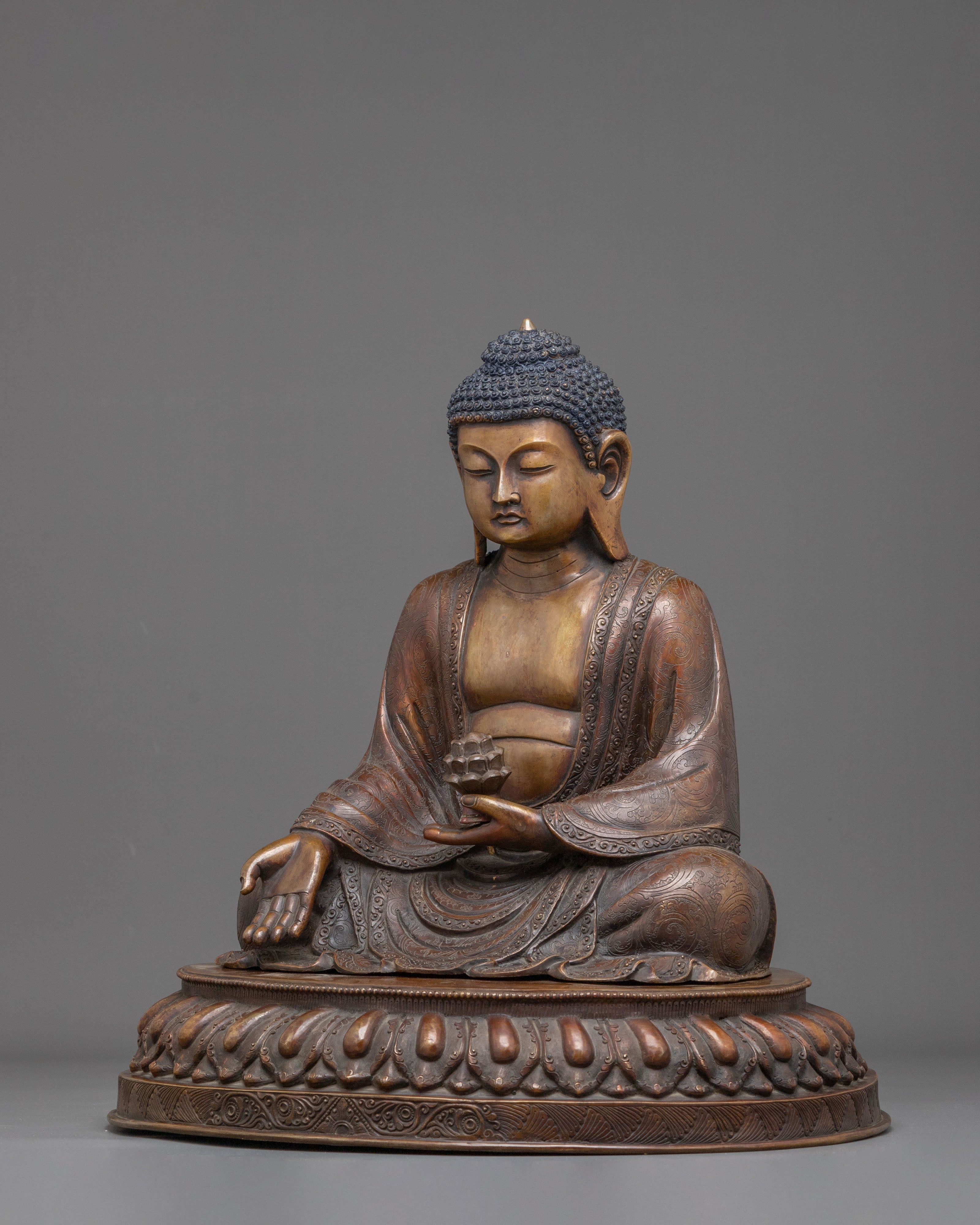 Siddhartha Gautama Handmade Statue | Oxidized Copper Sculpture