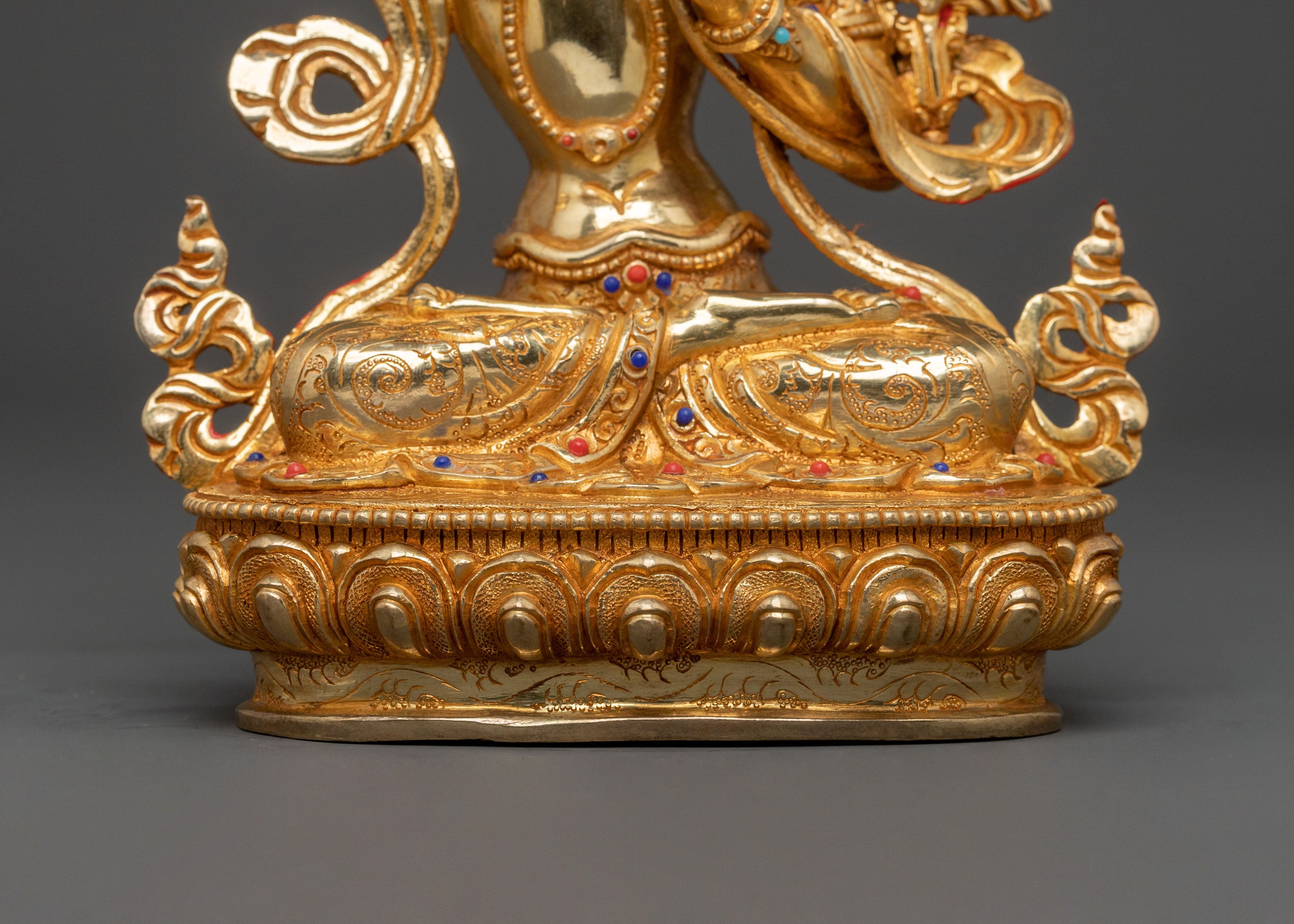 Manjushri Golden Sculpture | Bodhisattva of Wisdom