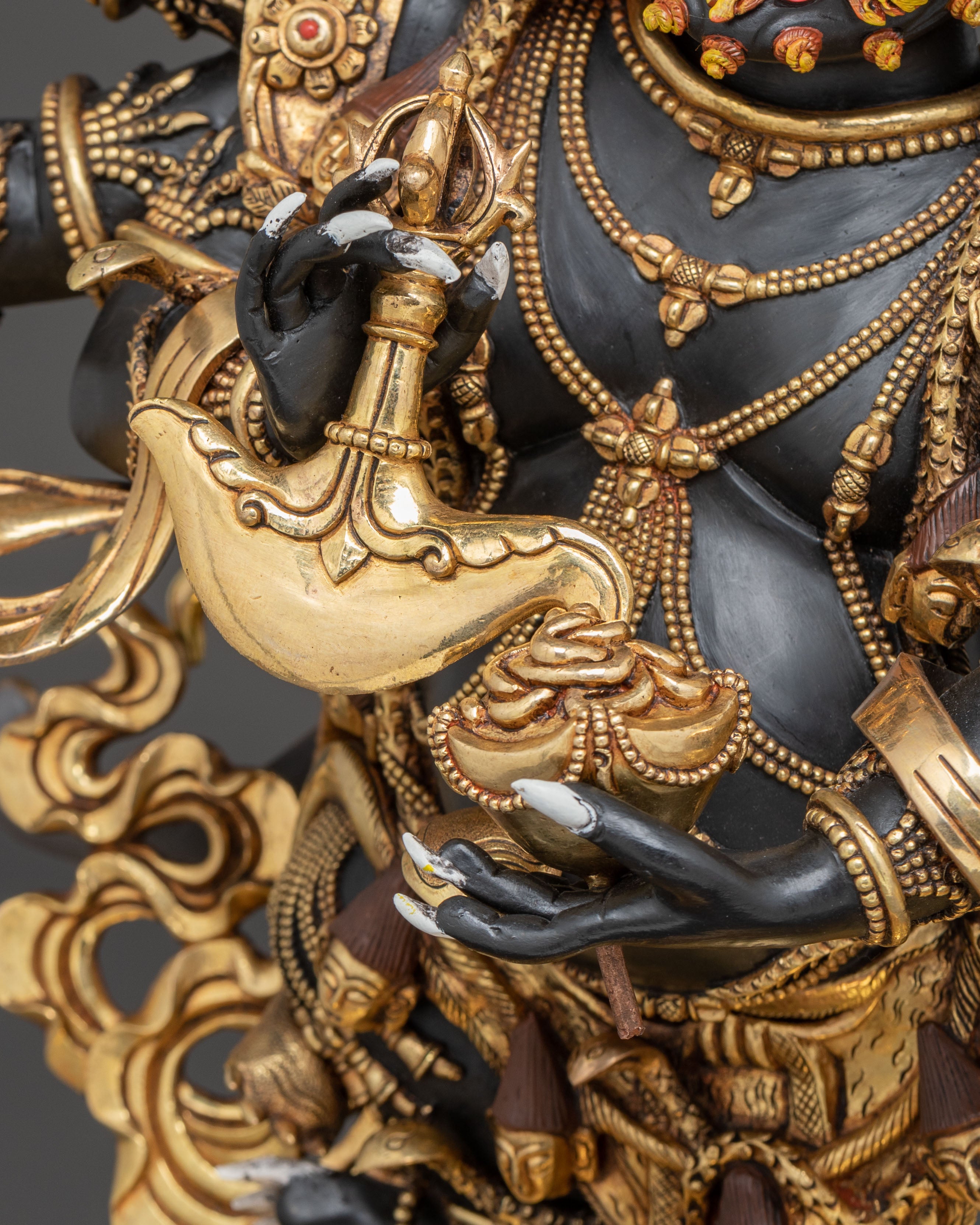 Handmade Magnificent Statue of Six-Armed Mahakala