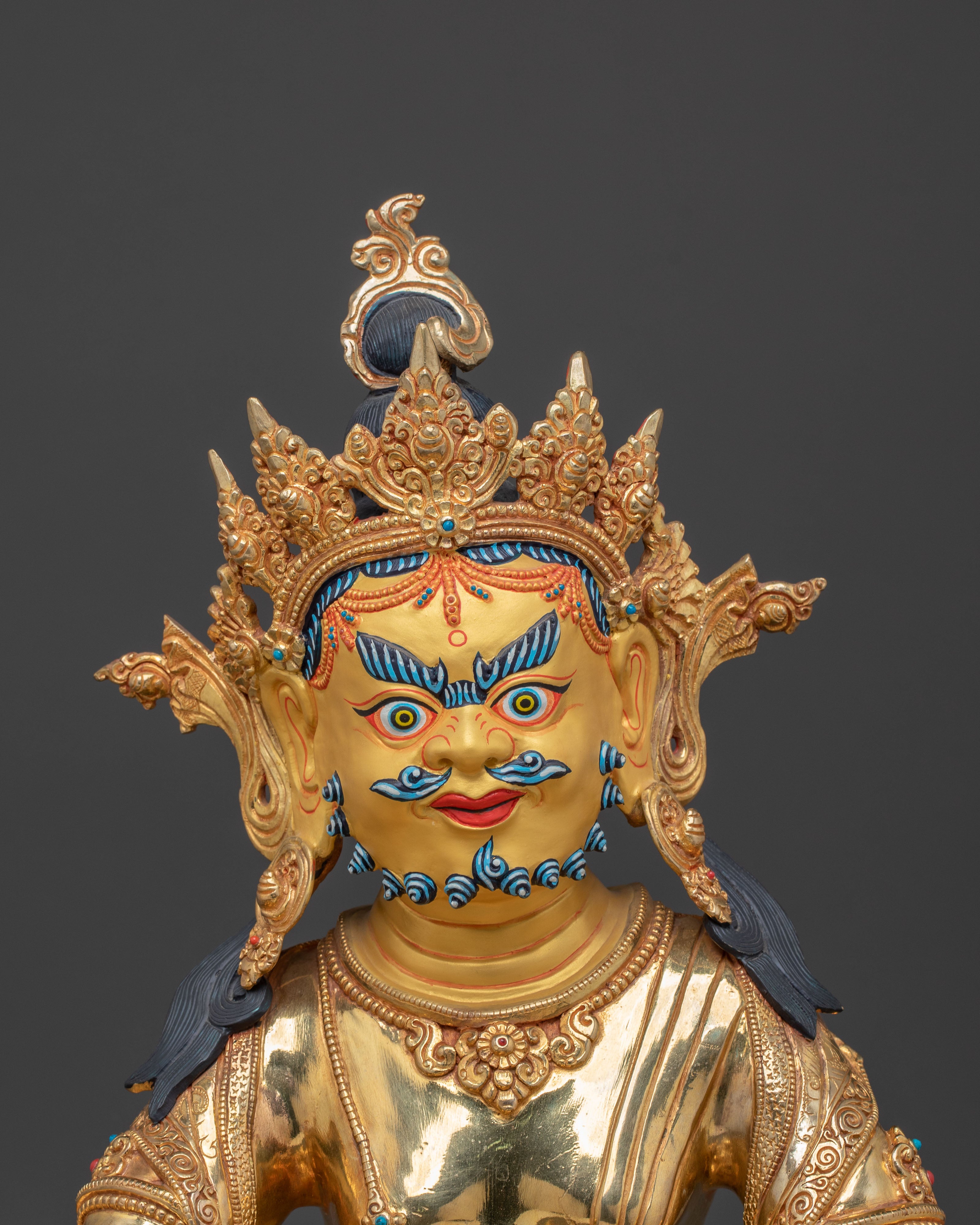 Handcrafted Dzambhala Golden Statue | Spiritual Decor