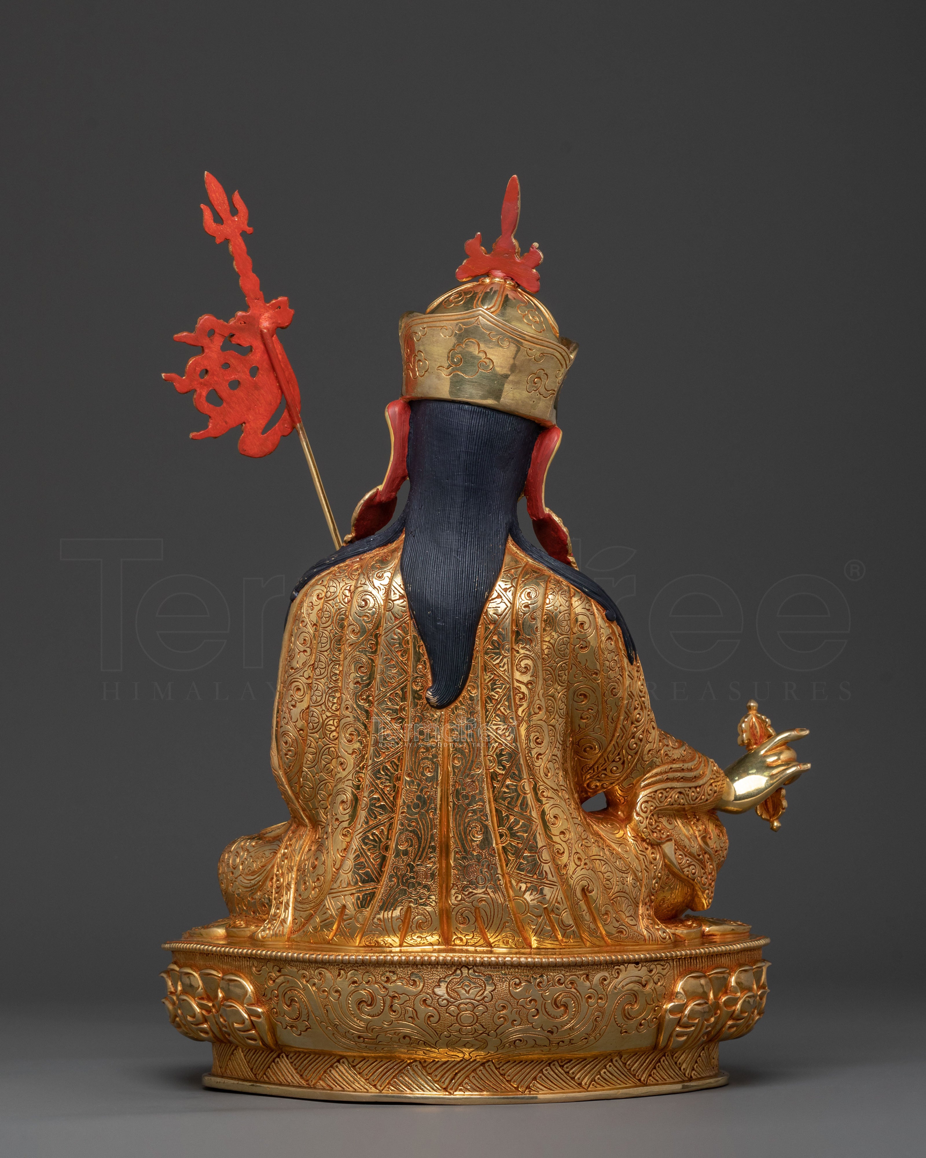 Himalayan Guru Padmasambhava Statue | 24K Gold Glided