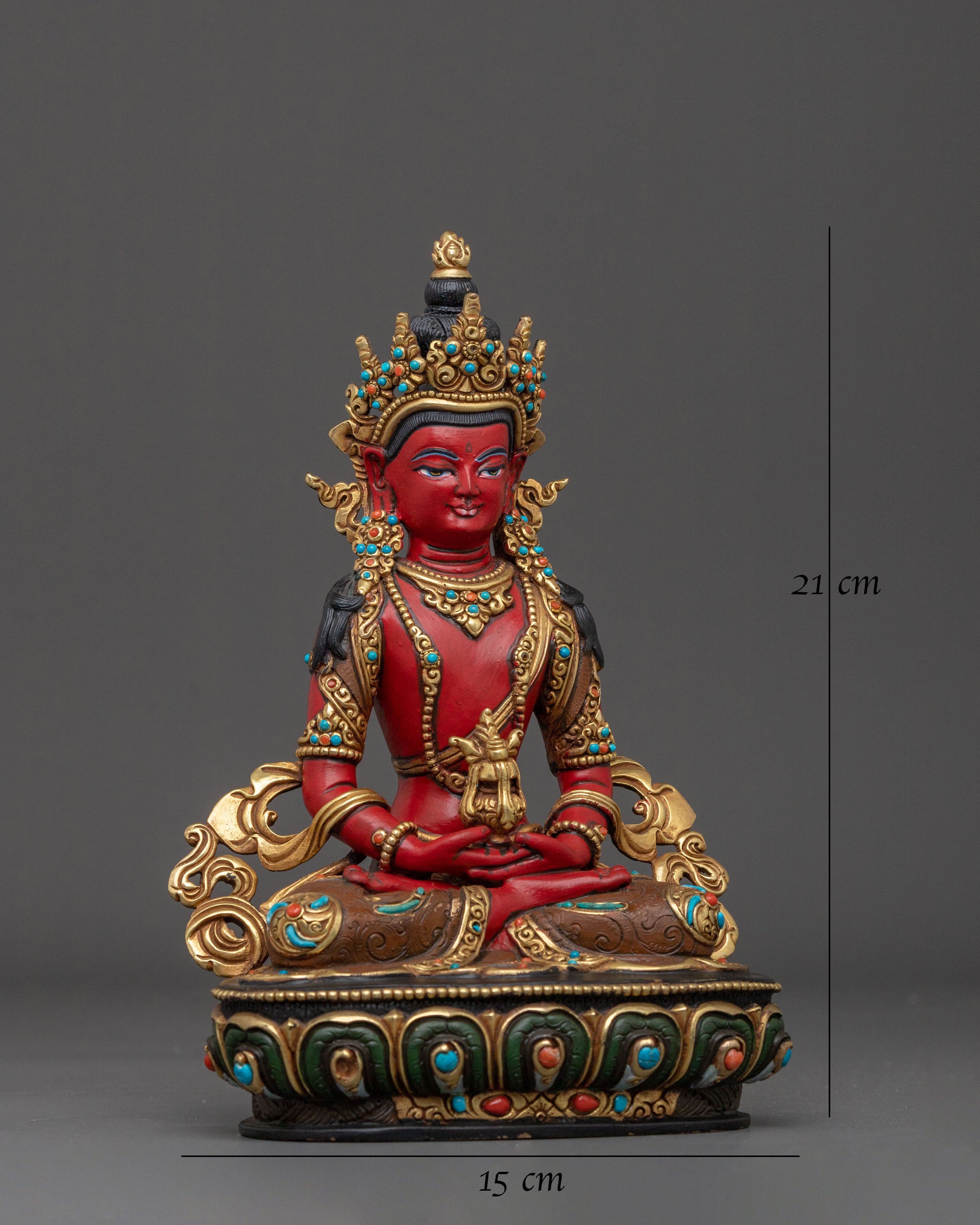 Buddhist Shrine Amitayus Statue | Sacred Altar Decor