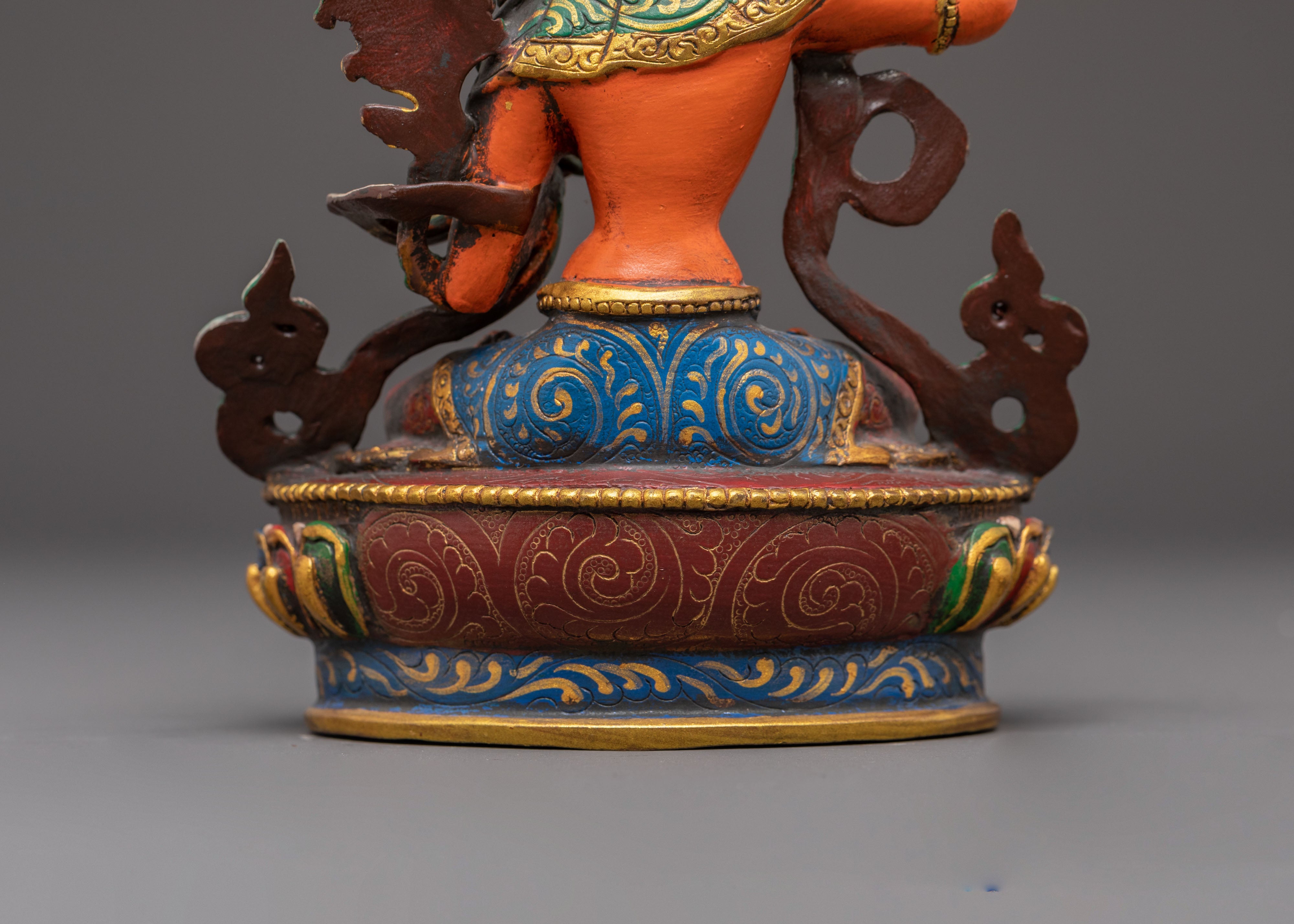 Handcrafted Copper Statue of Bodhisattva Manjushri | The Beacon of Wisdom
