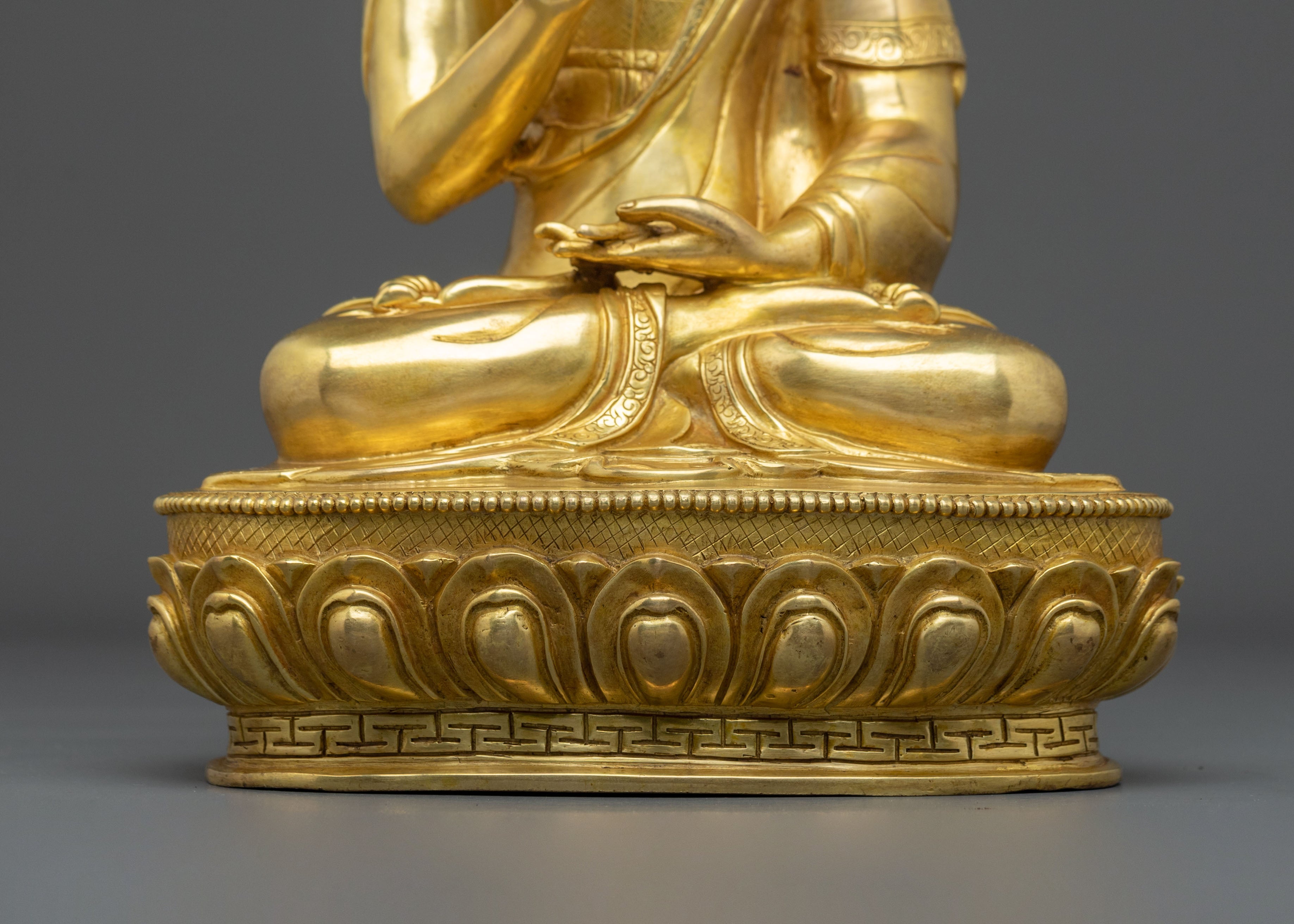 Tsongkhapa with Disciples Statue: Founder of the Gelug Tradition