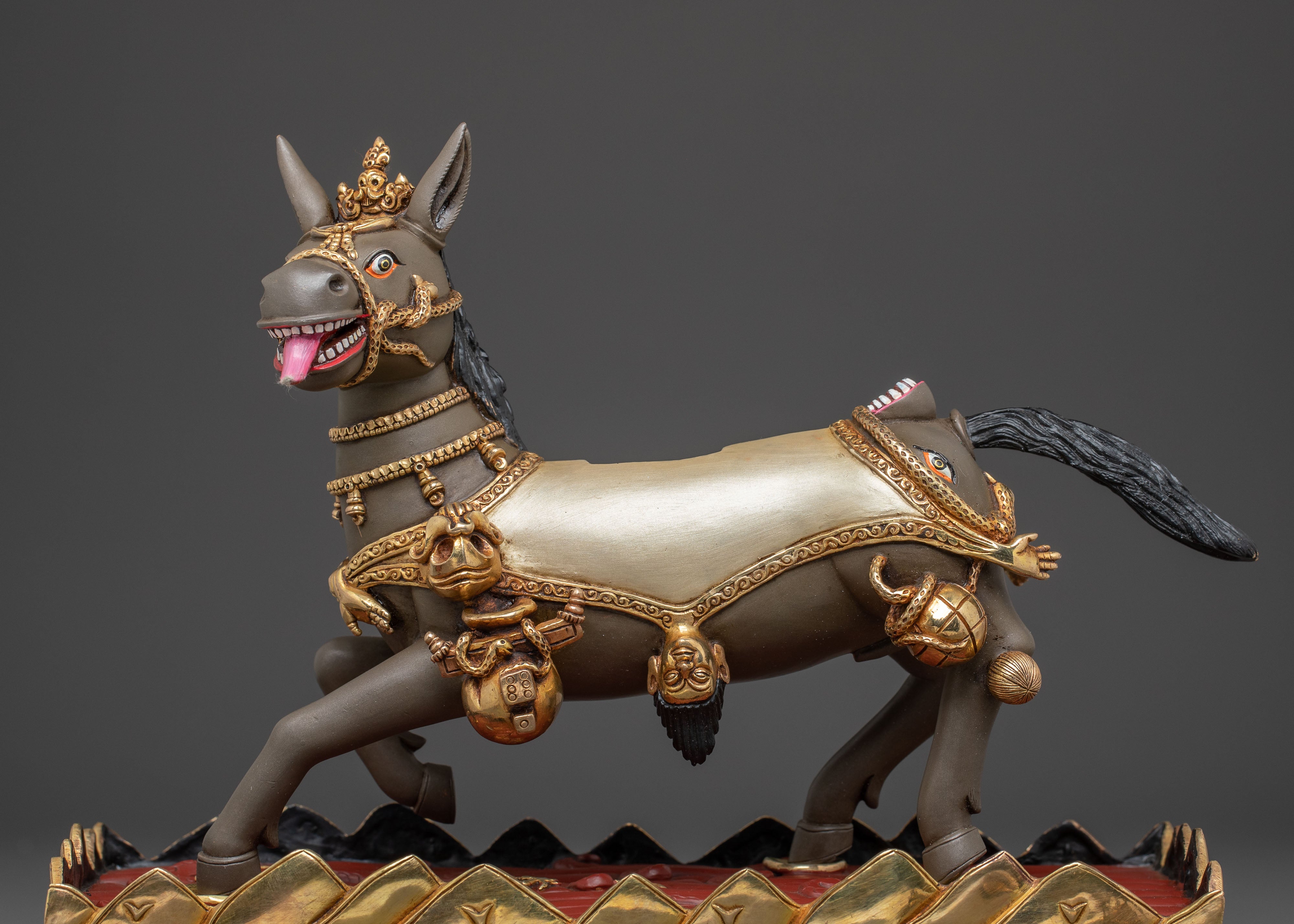 Palden Lhamo: 24k Gold Gilded Wrathful Protector