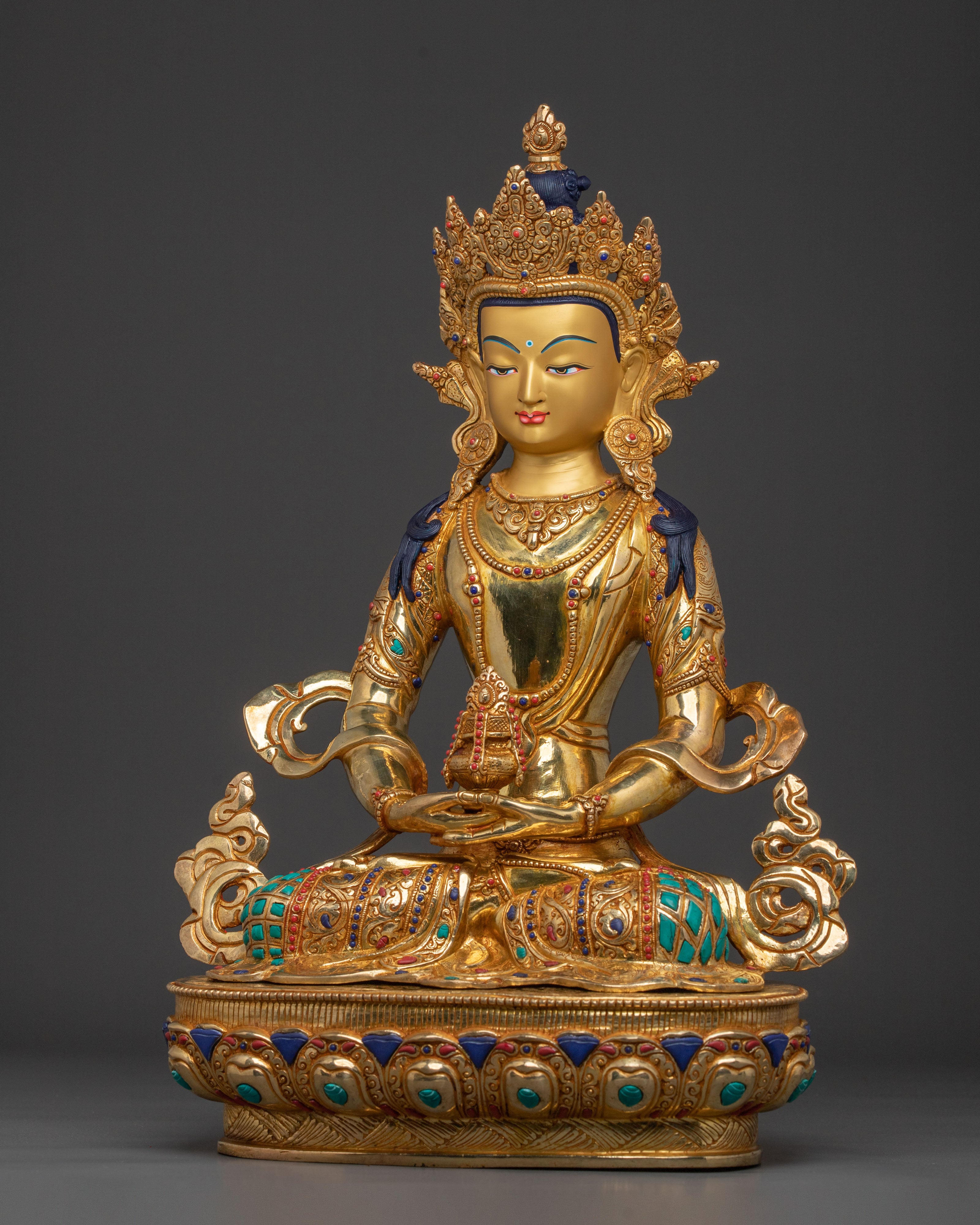 Sacred Tibetan Amitayus Statue | Long Life Deity