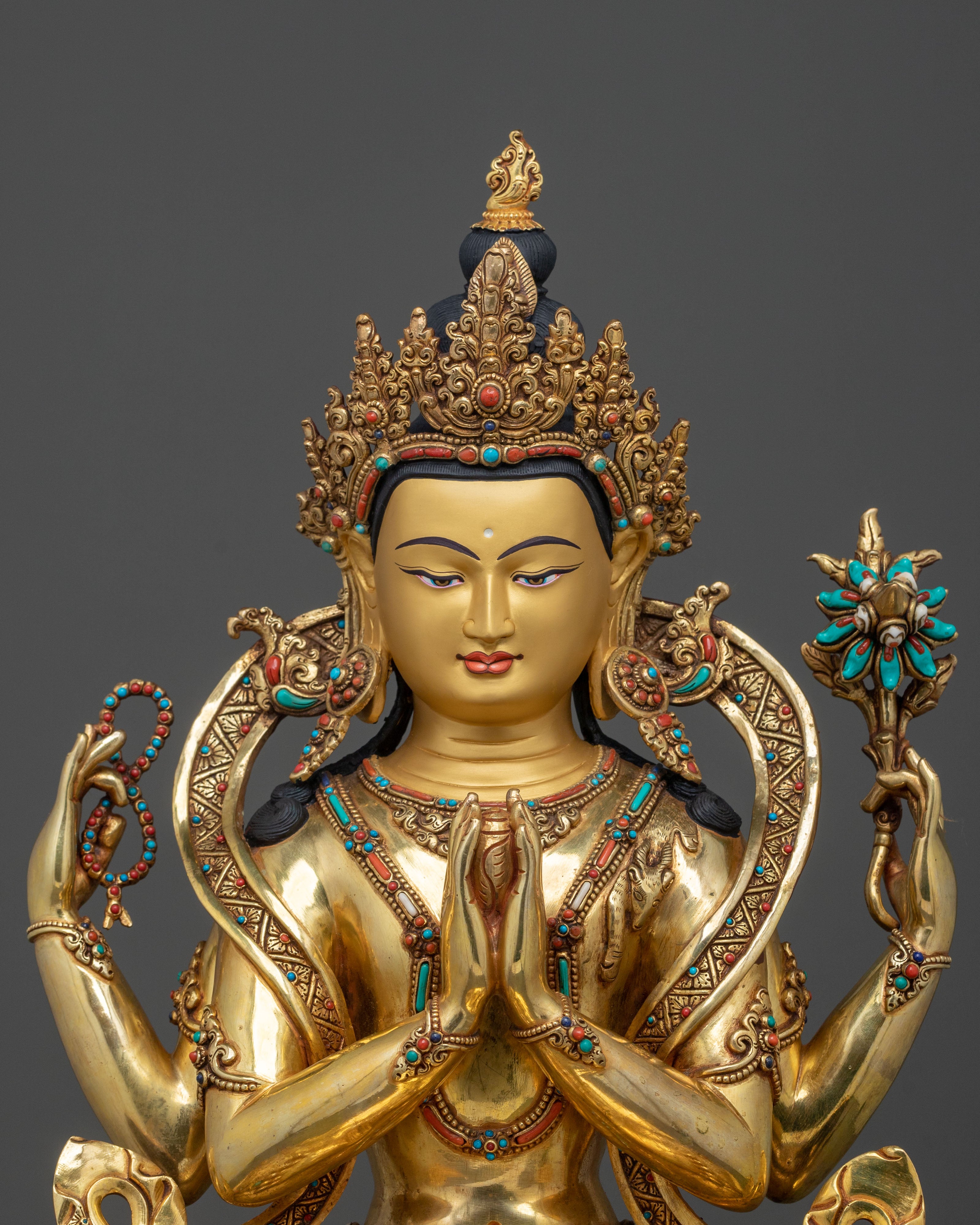 Tibetan Chenrezig Compassion Buddha Statue