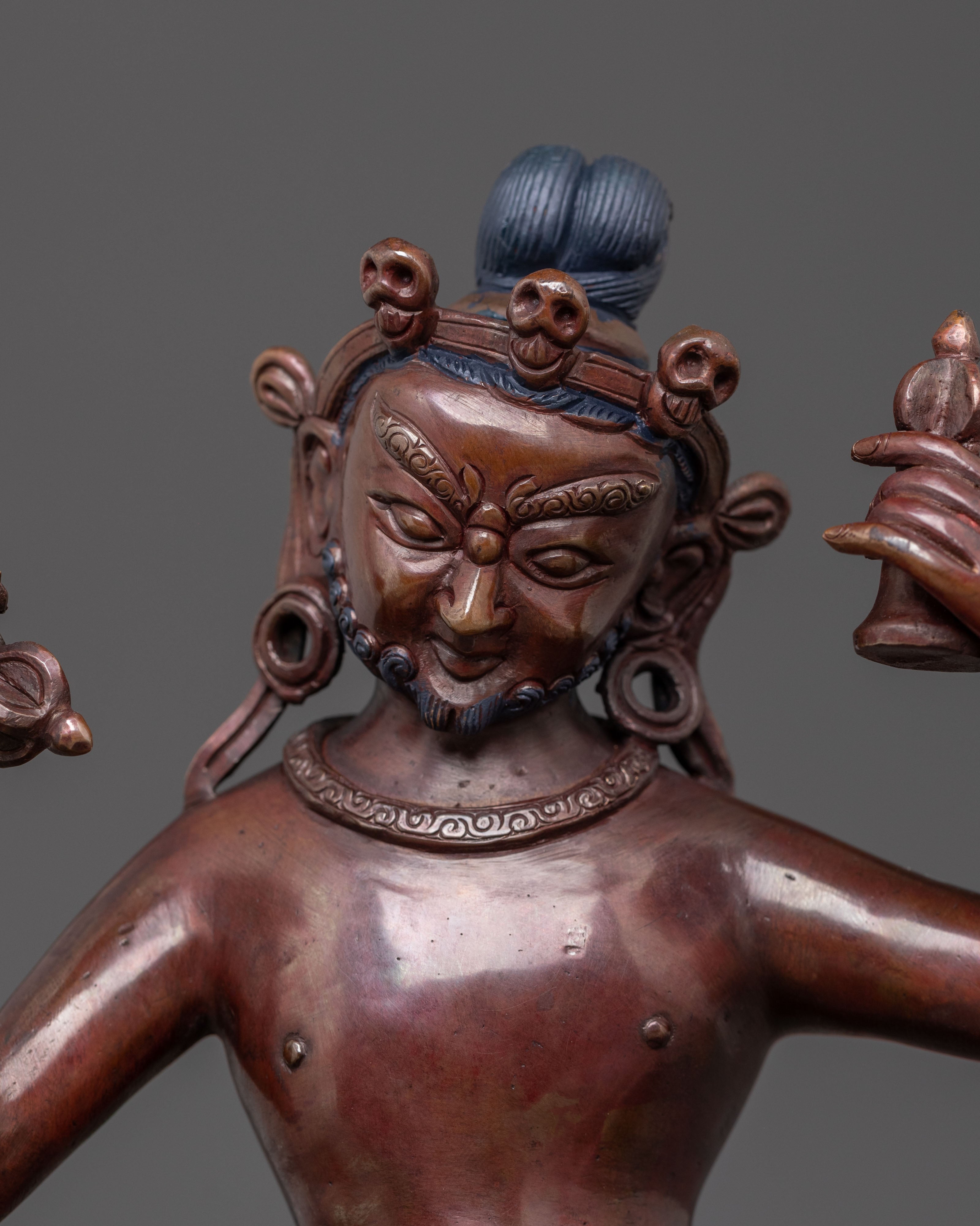 Ghantapa Statue - Oxidized Copper Art