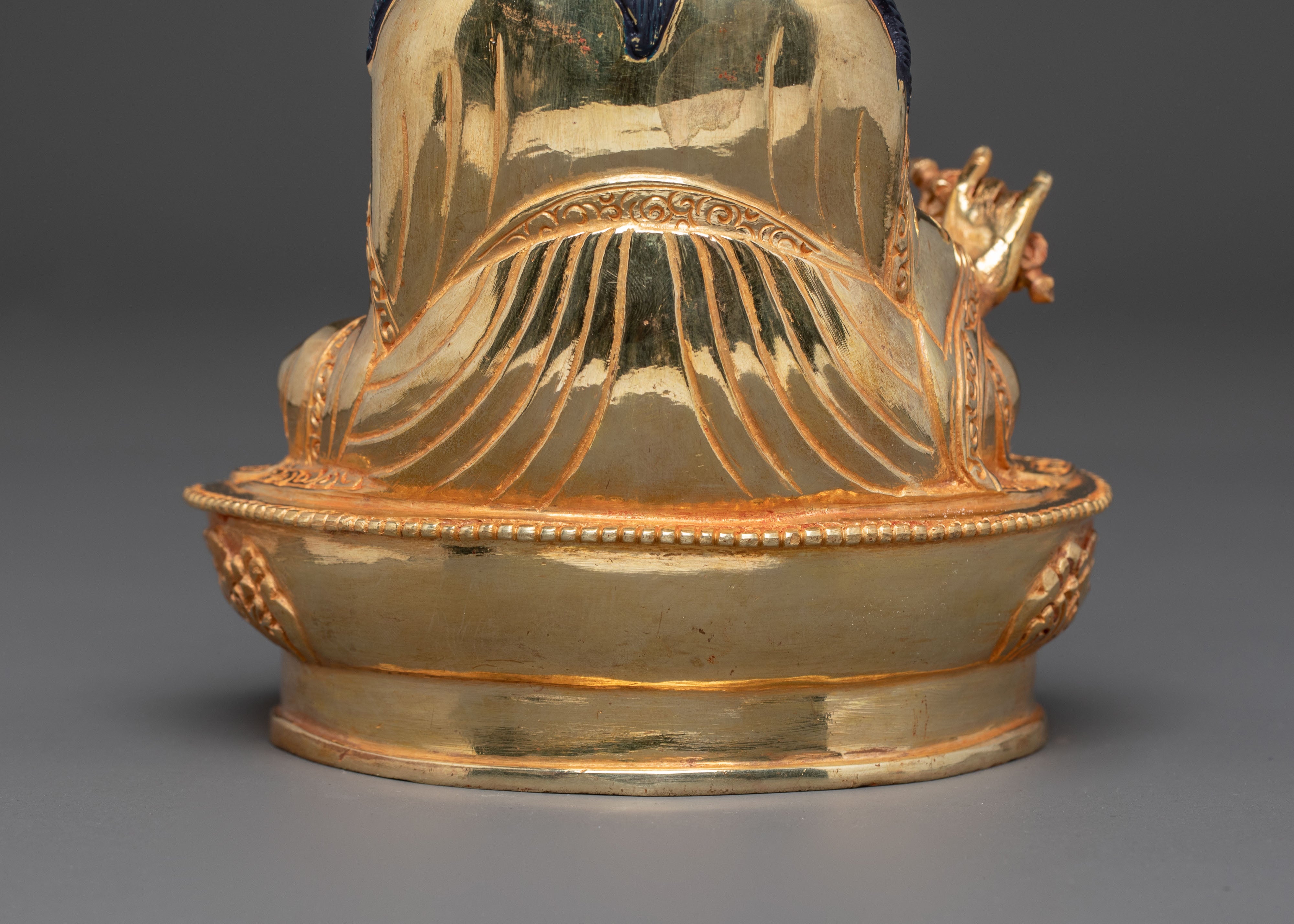 Master Piece Guru Rinpoche Handmade Statue – 24K Gold Gilded Artistry