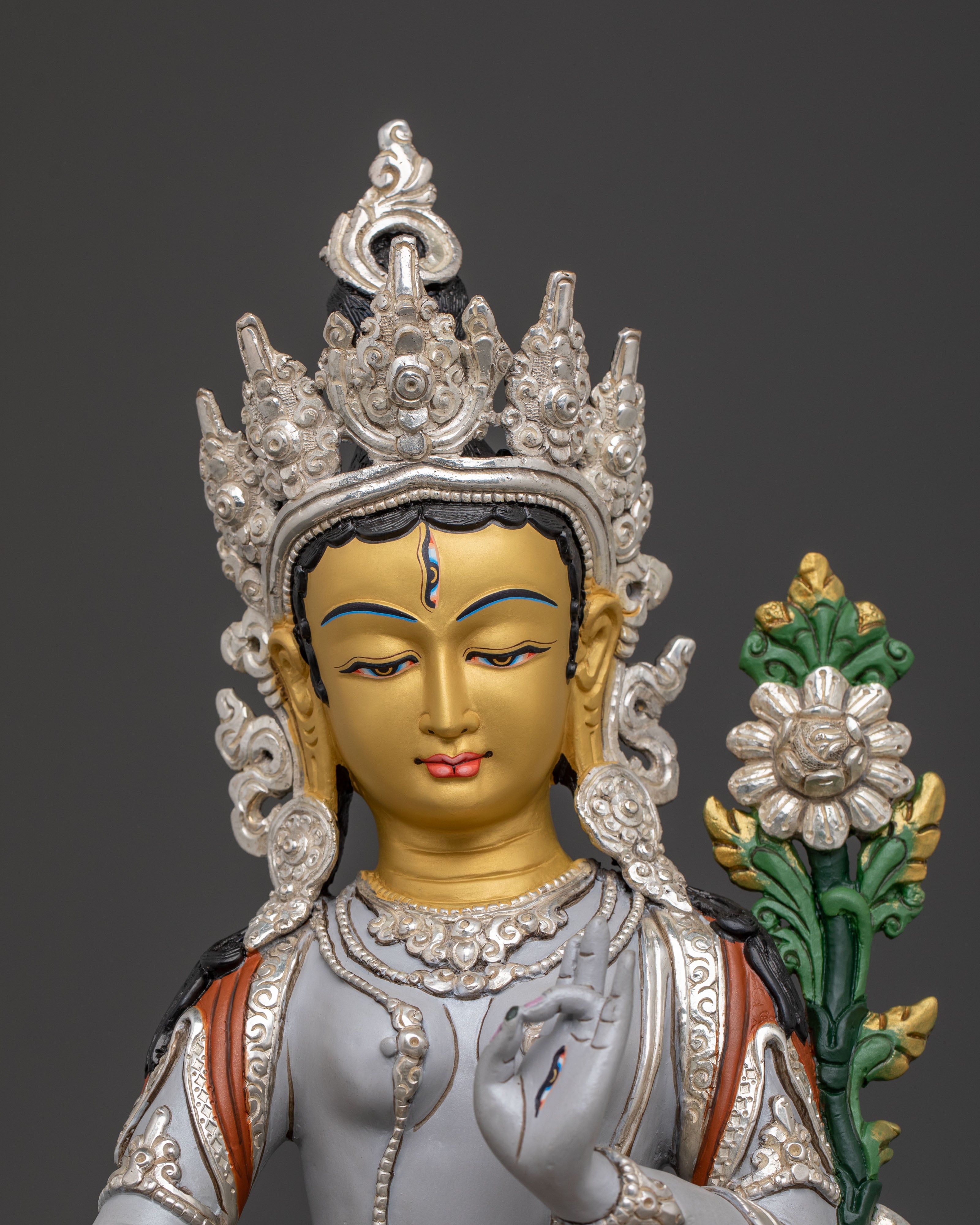 White Tara Statue | Tibetan Buddhist Guardian