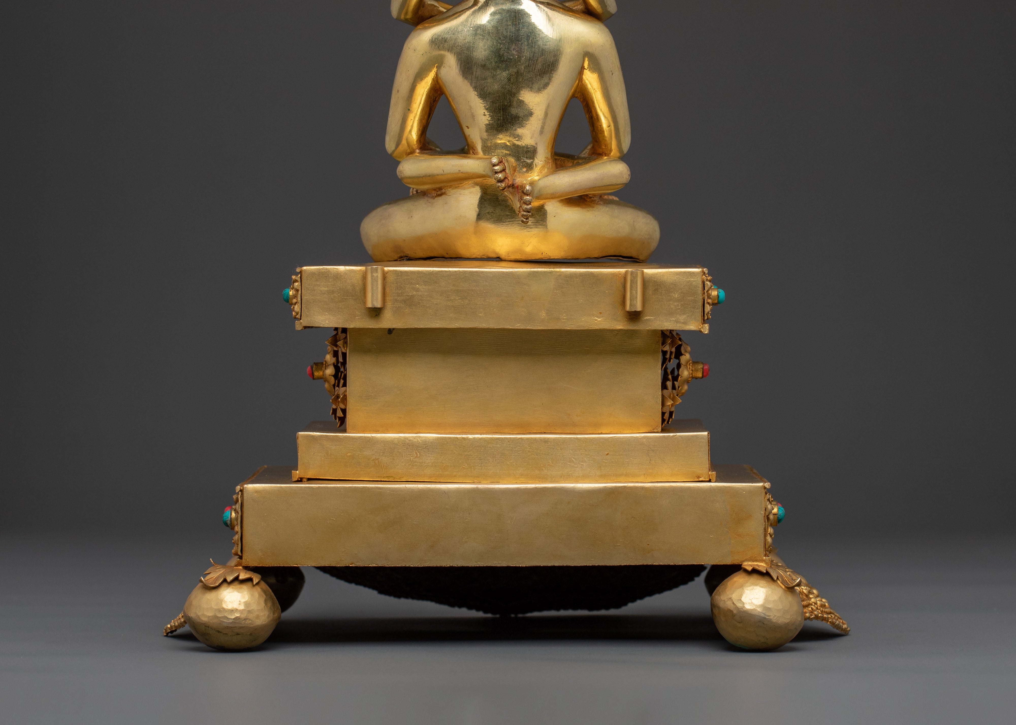 Samantabhadra Statue with Consort on Throne | Home Decor
