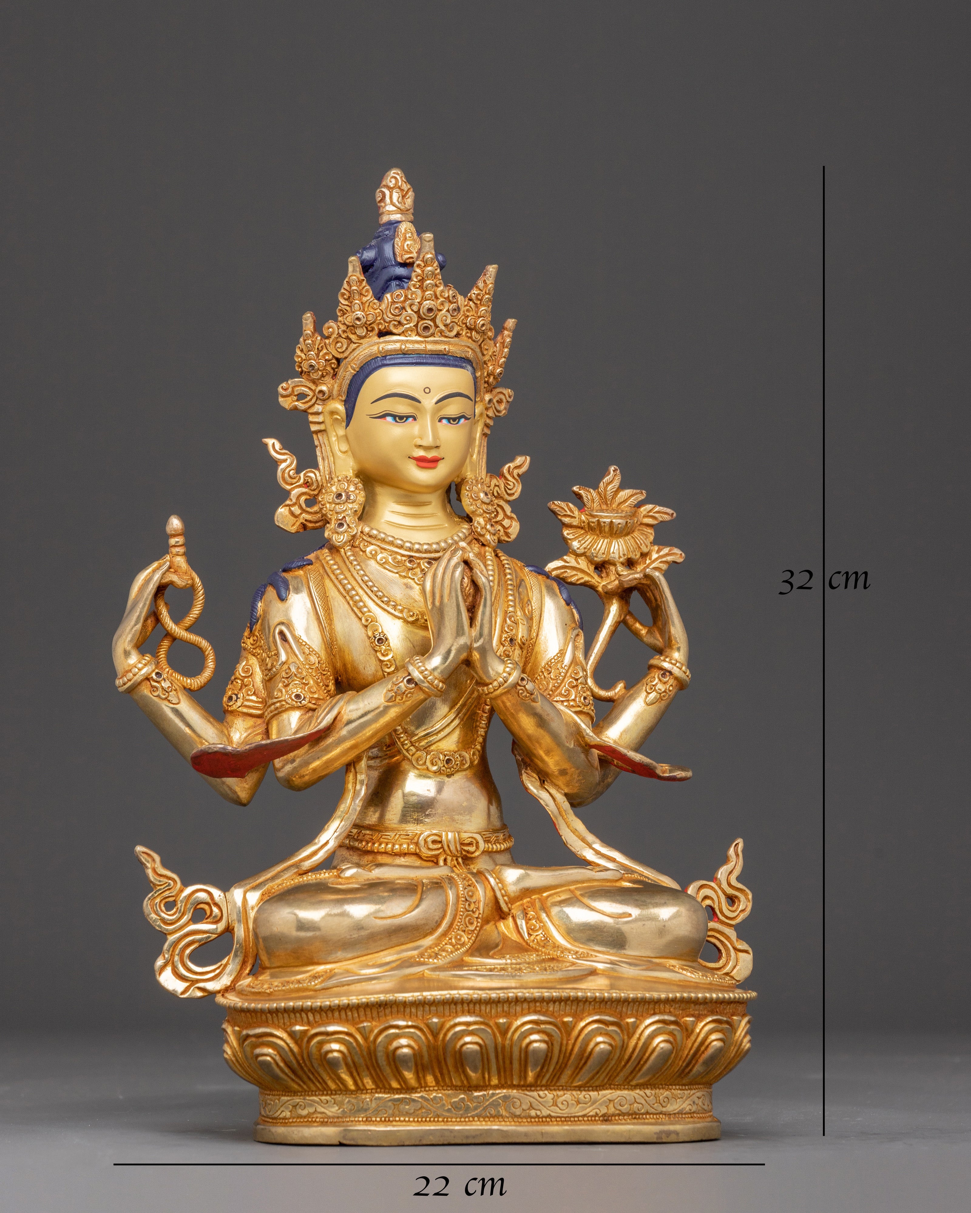 Bodhisattva Chenrezig Golden Statue