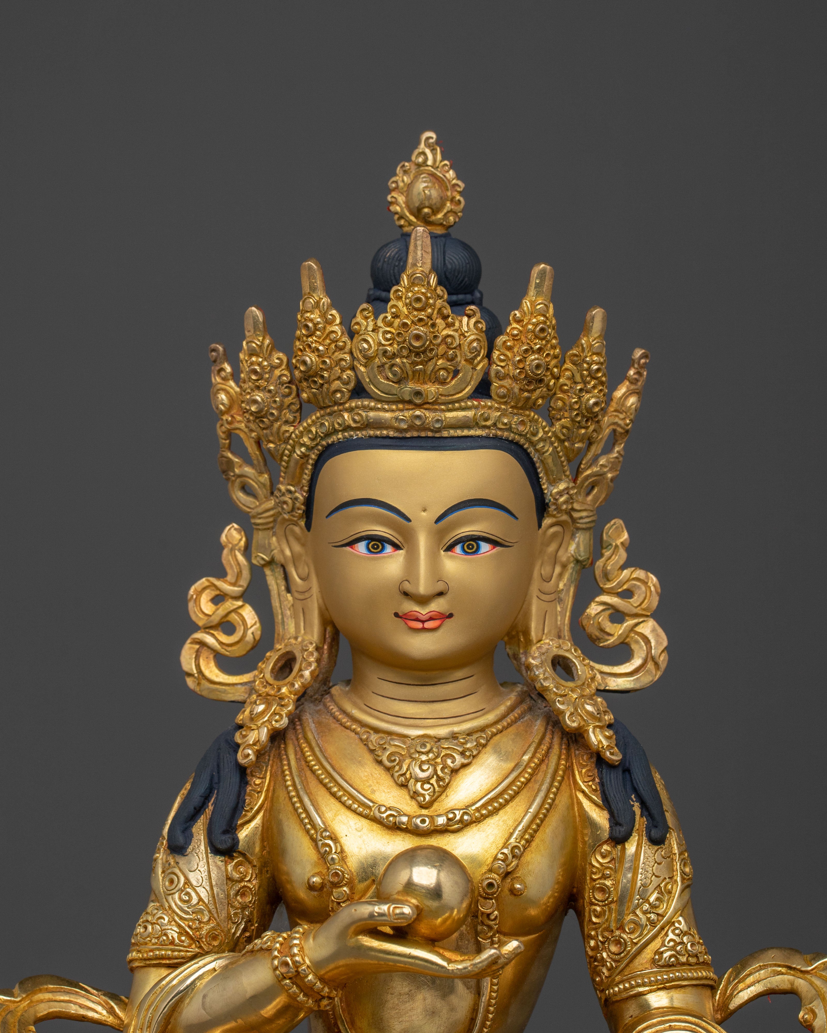 Kistigarbha 24K Gold Gilded Statue | Tibetan Buddhist Sacred Sculpture
