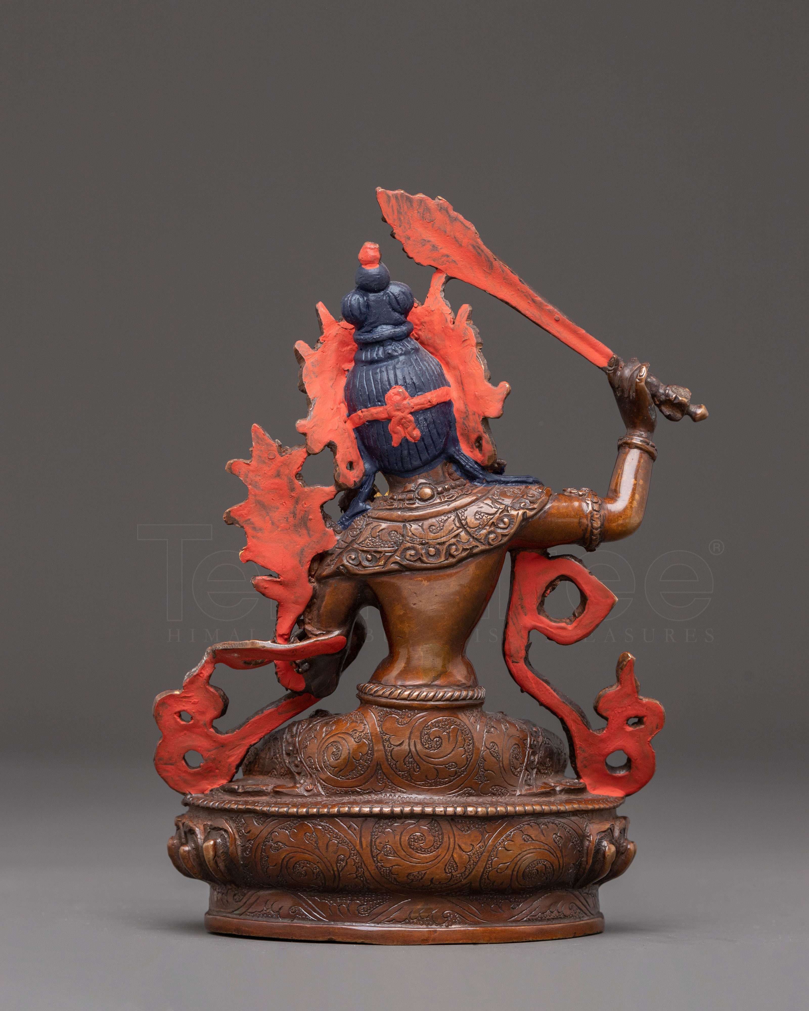 Handcrafted Golden Manjushri Statue | Deity of Transcendent Wisdom