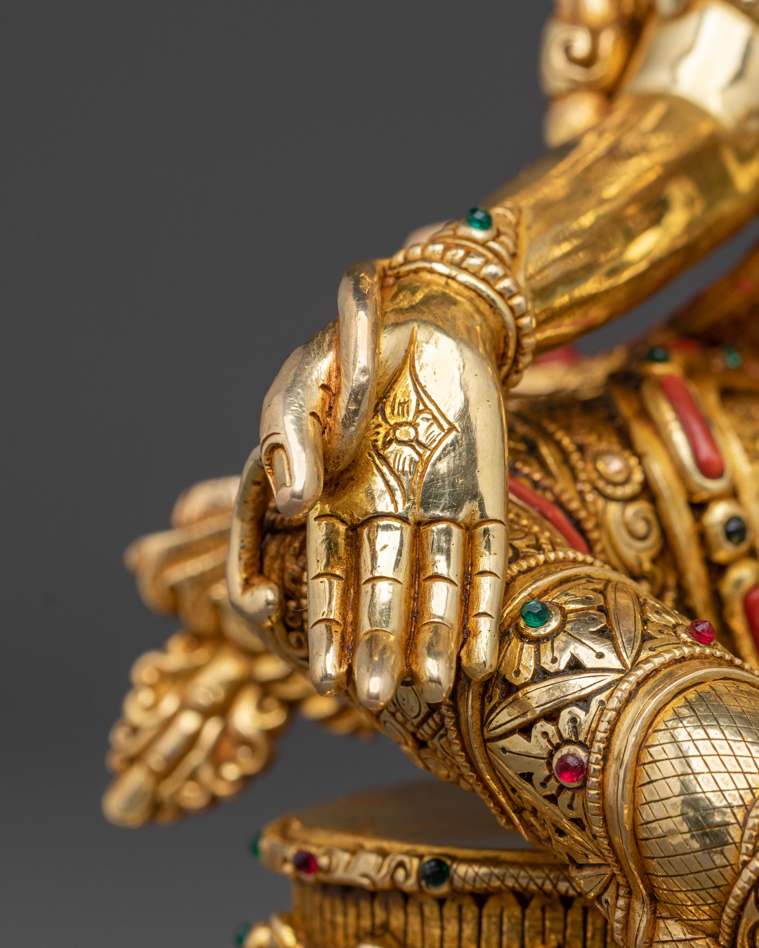 Green Tara Statue Liberator of Suffering | Hand-Gilded Elegance