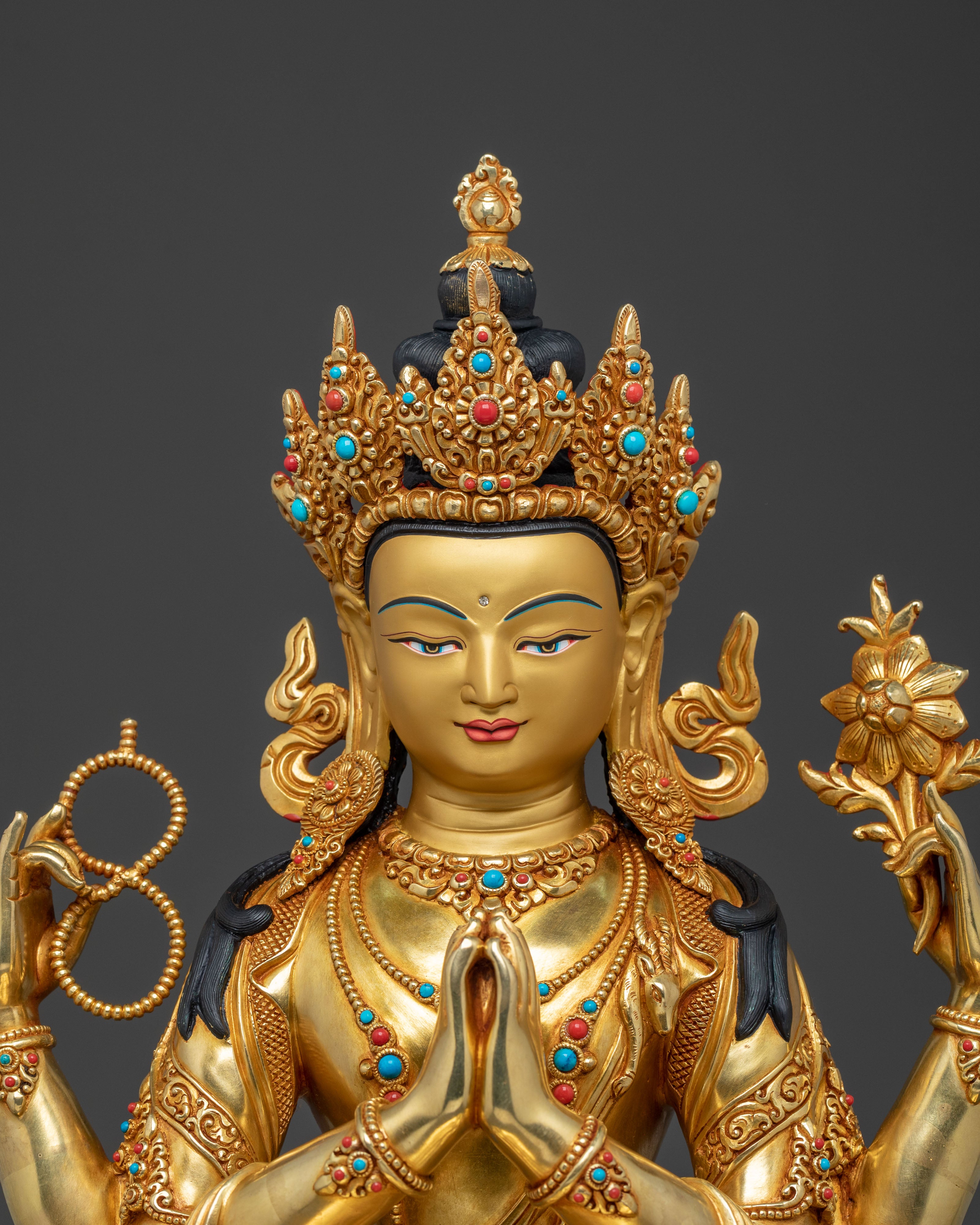 Chenrezig Meditation Statue | Altar Home Decor