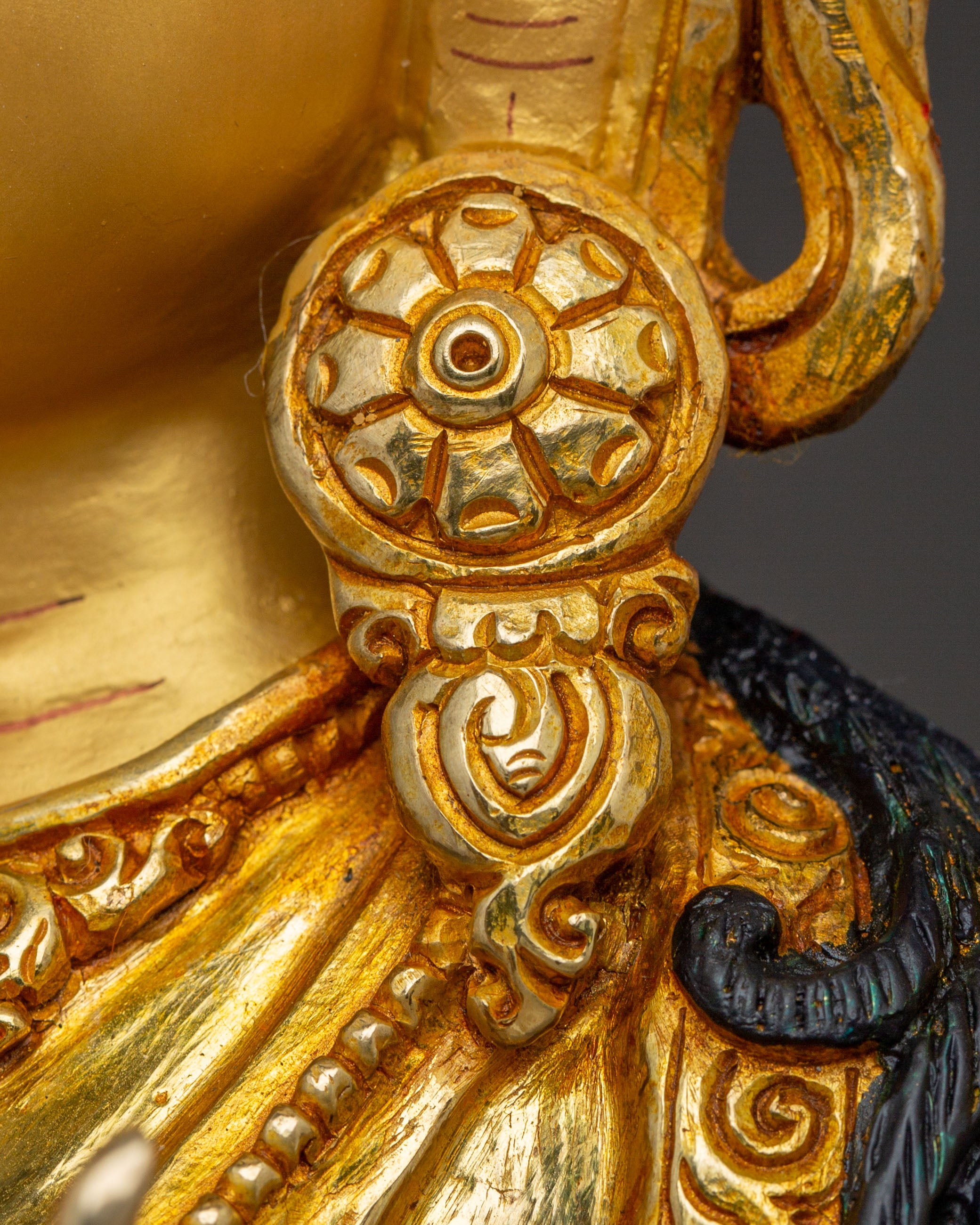 Green Tara Statue: Mother of Compassion - Radiant Gold Gilded