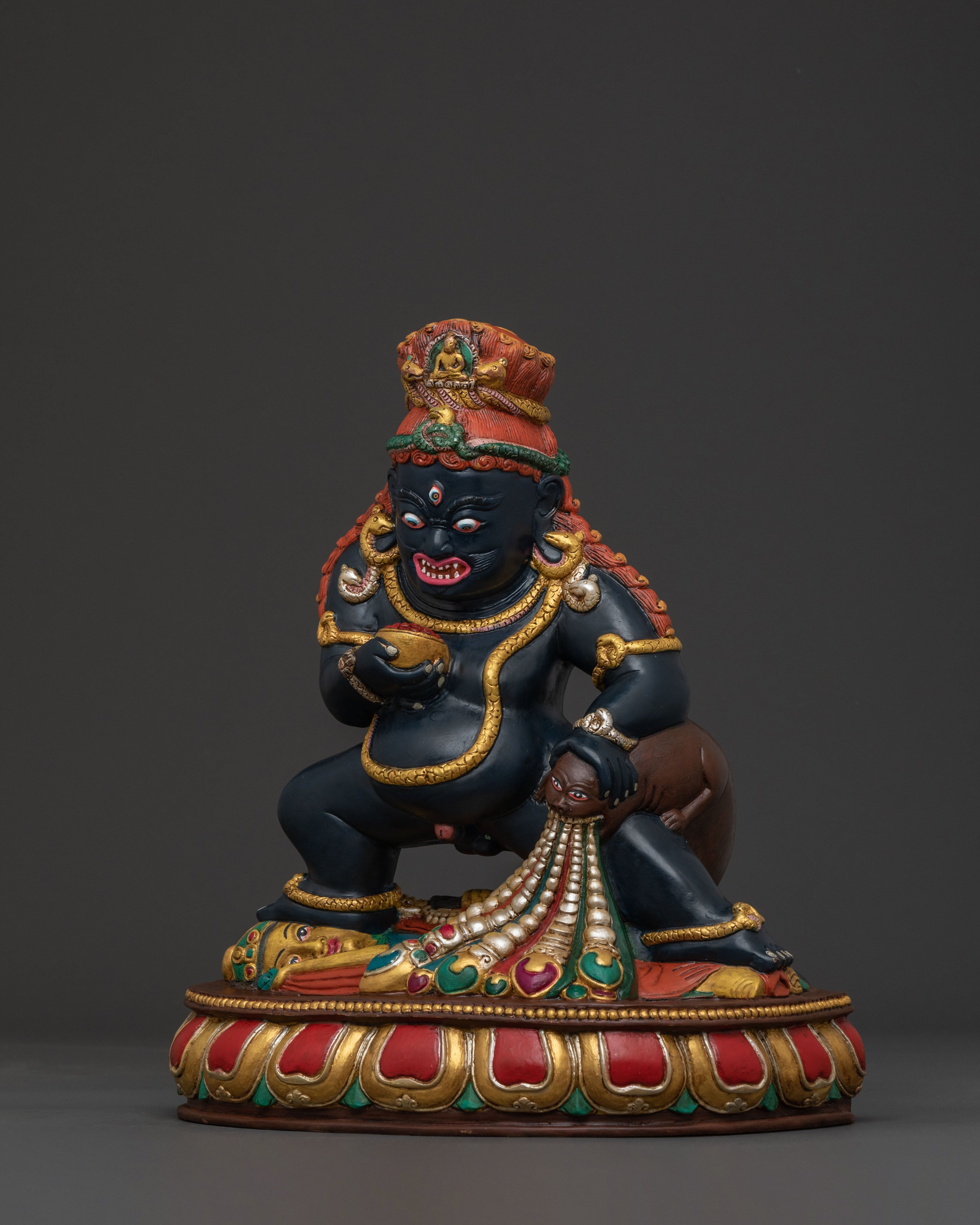 Black Dzambhala Tantric Statue | Wealth Deity