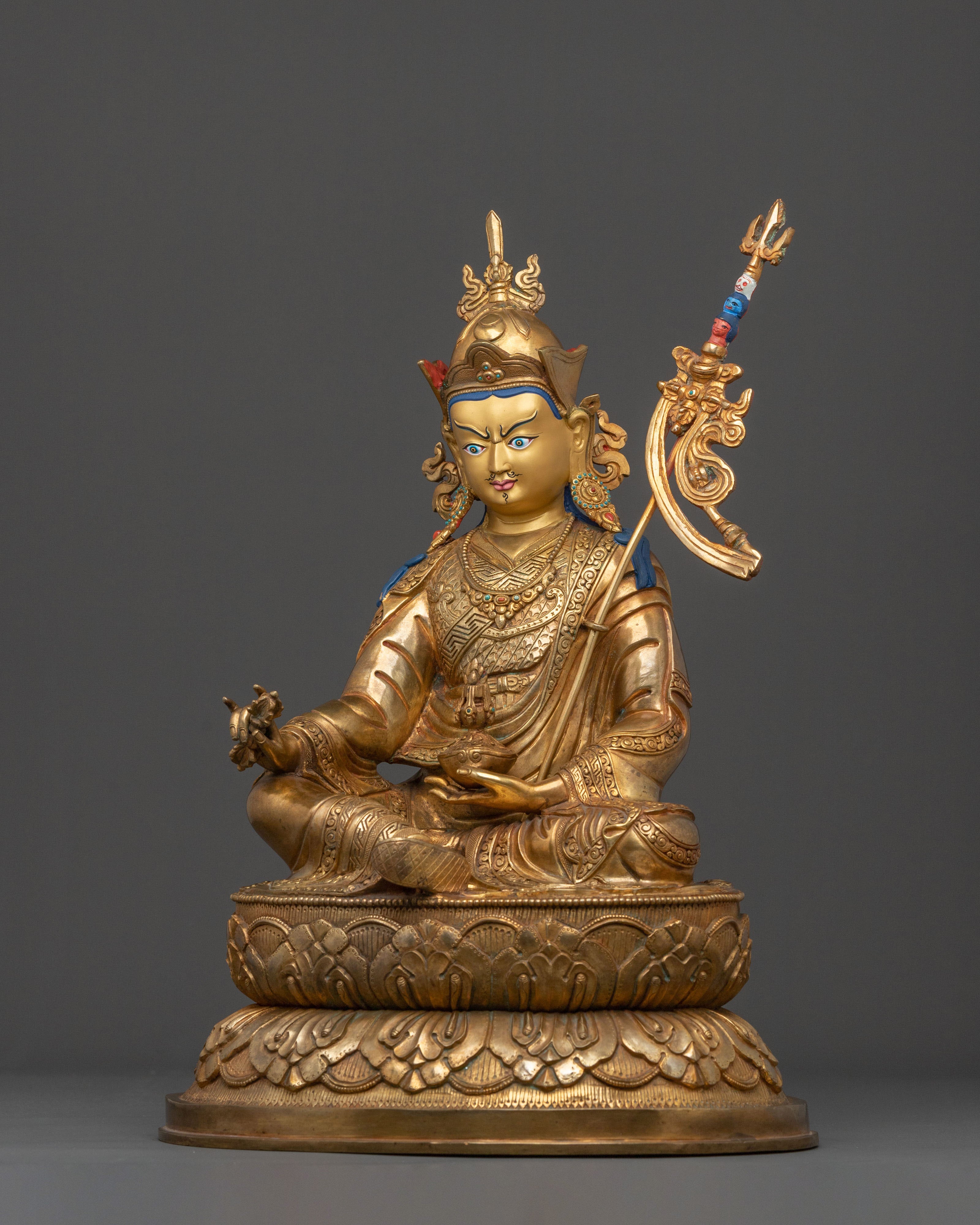 Himalayan Guru Rinpoche Statue for Buddhist Altar