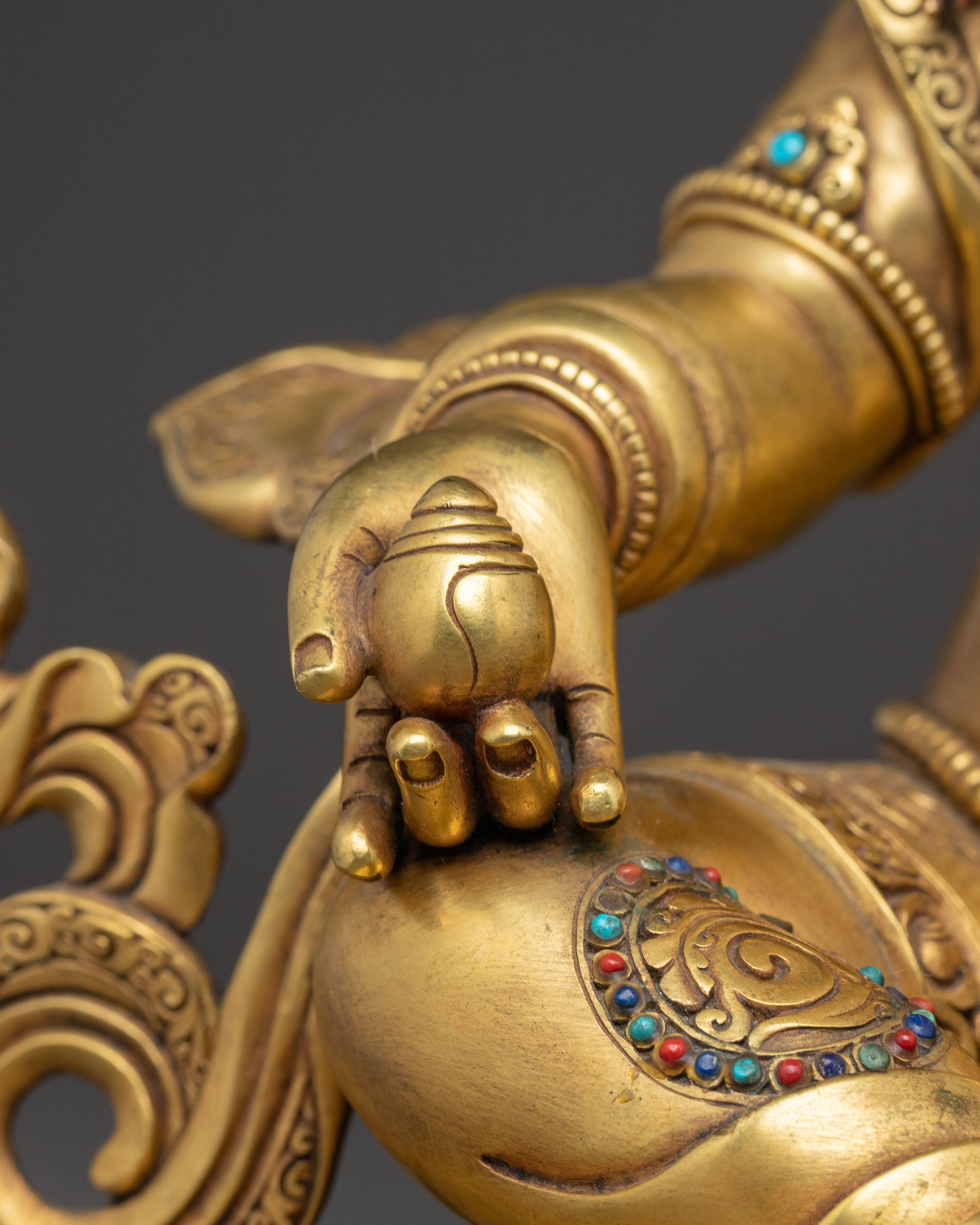 Handmade Figurine of Wealth Icon Dzambhala | Abundance Deity