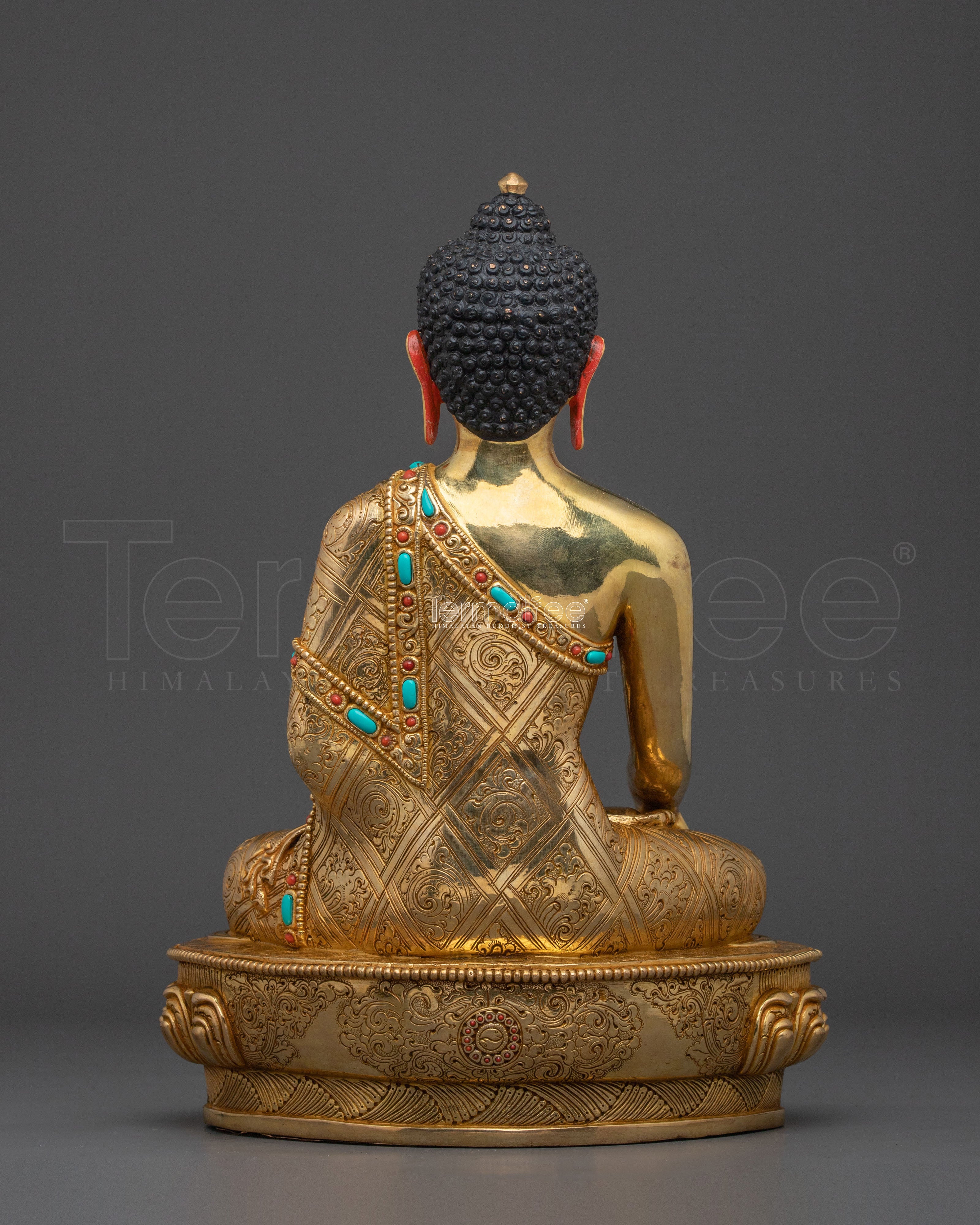 Shakyamuni Buddha Spiritual Golden Statue | Buddhist Shrine Decor