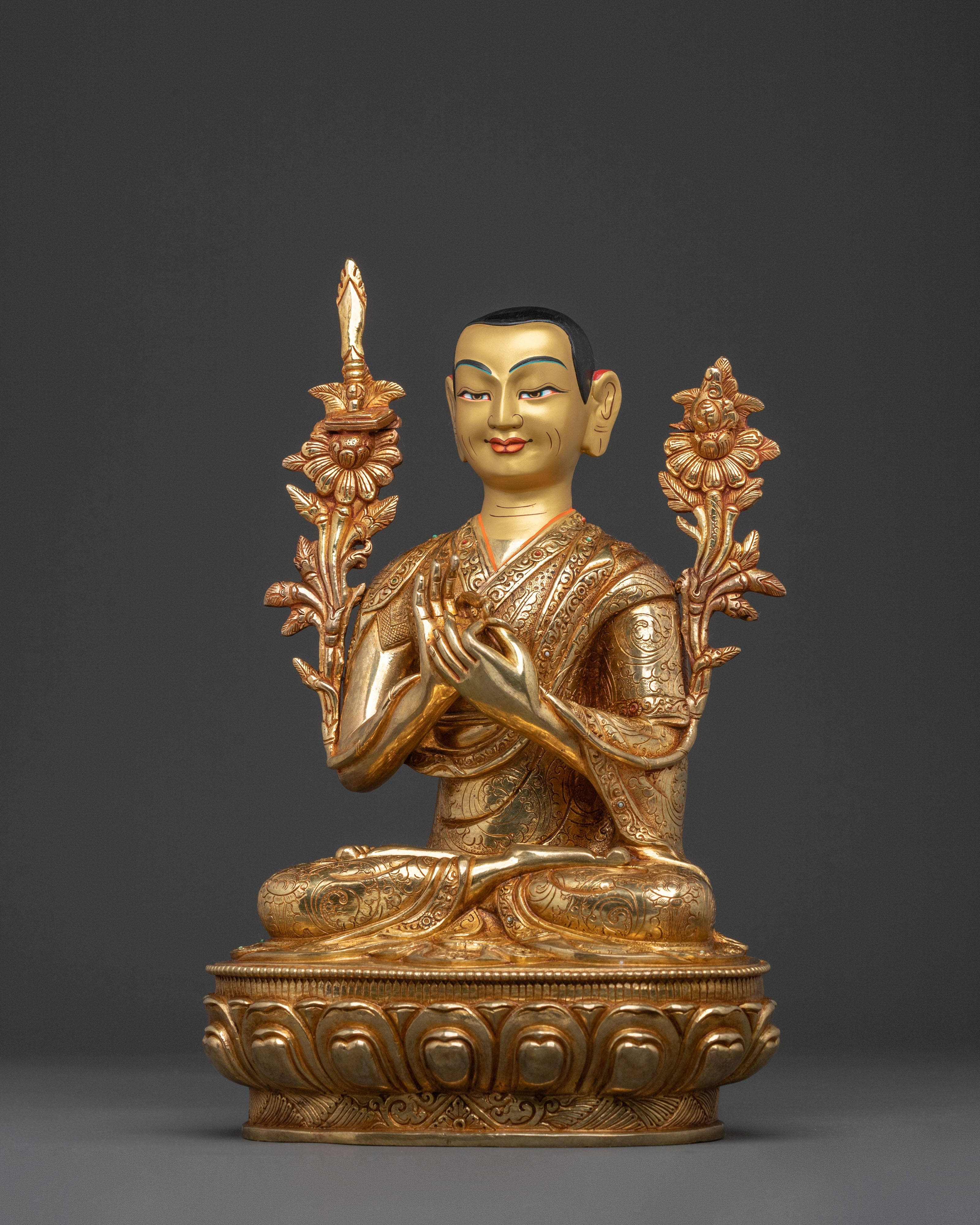 Tsongkhapa with Disciples Statue | Buddhist Masters
