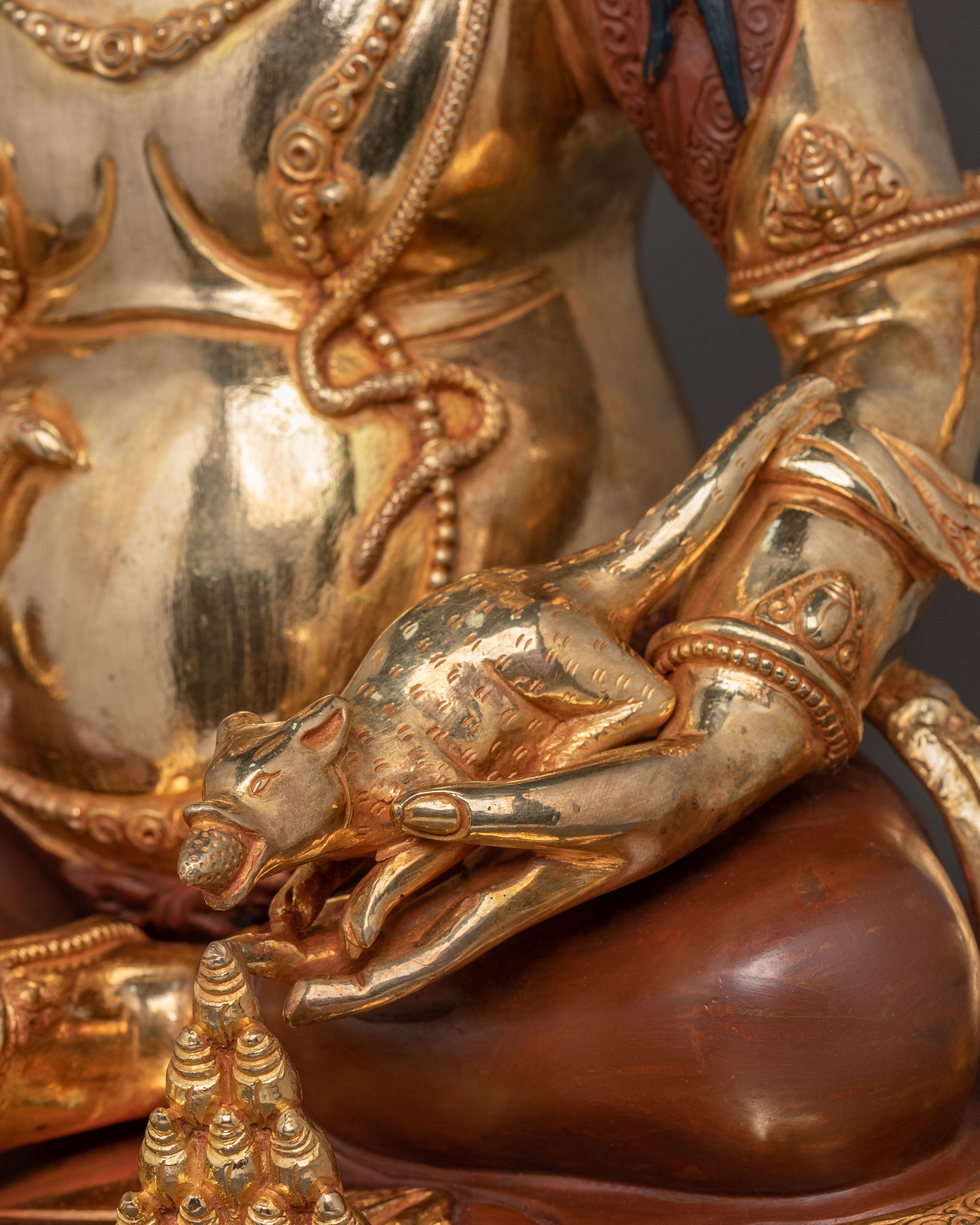 Golden Dzambhala Prosperity Statue | Handcrafted in Nepal