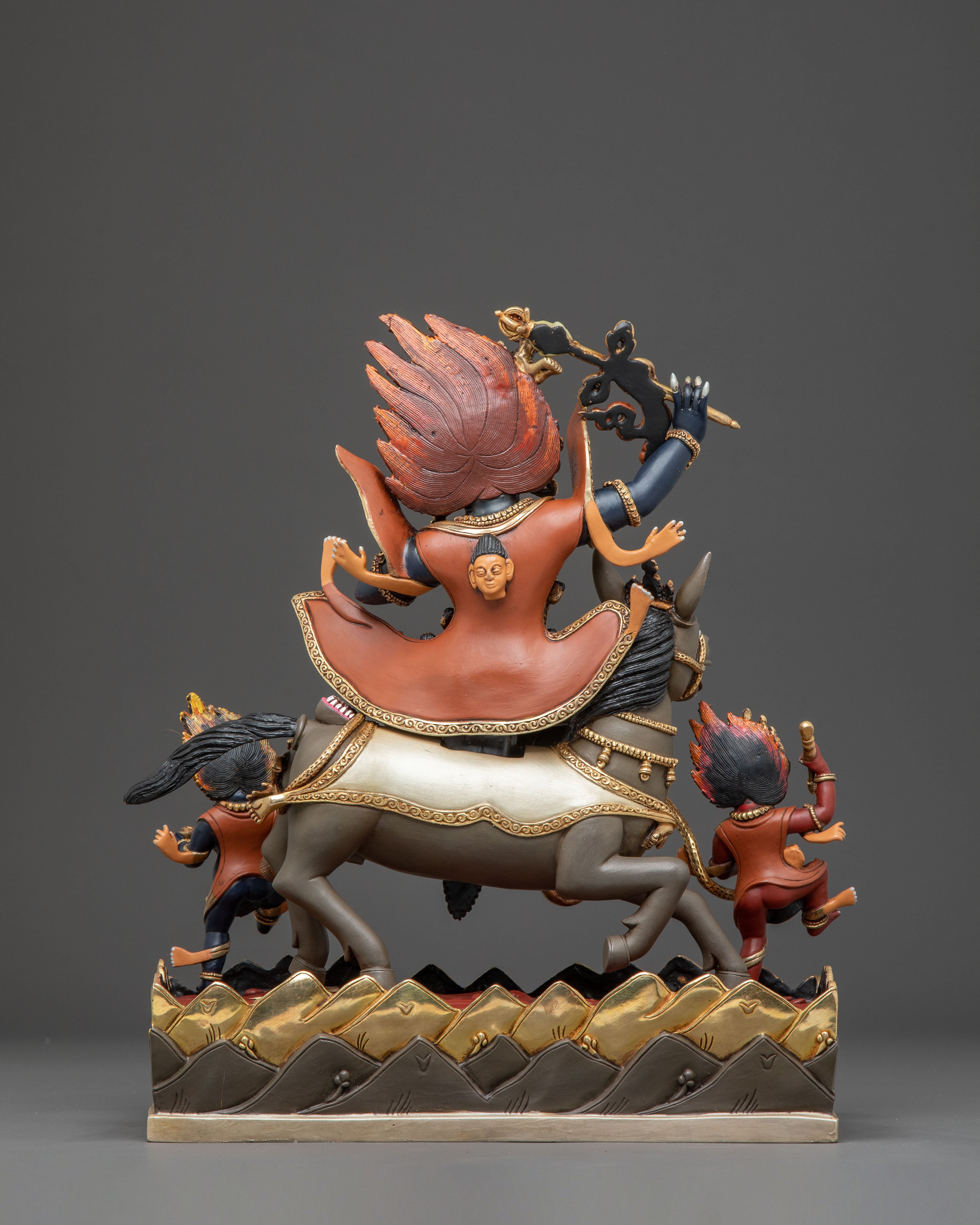 Palden Lhamo: 24k Gold Gilded Wrathful Protector