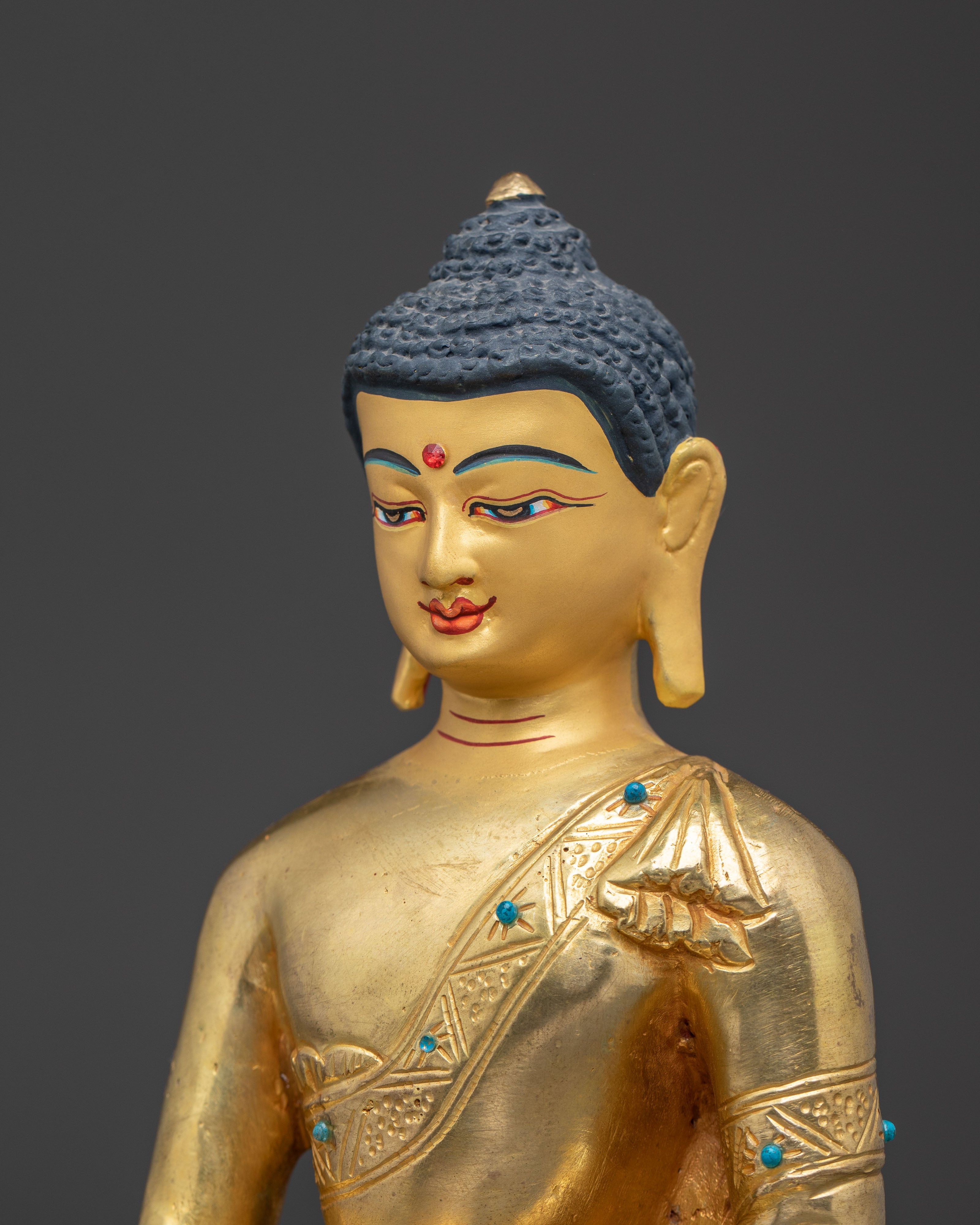 Handcrafted Radiant Artwork of Buddha Shakyamuni | Historical Enlightened One