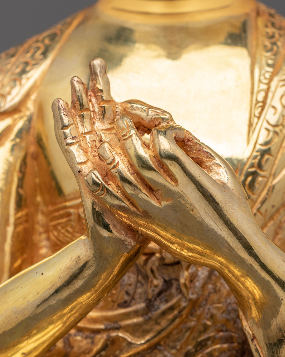 Radiant Five Dhyani Buddha Sacred Sculpture Set