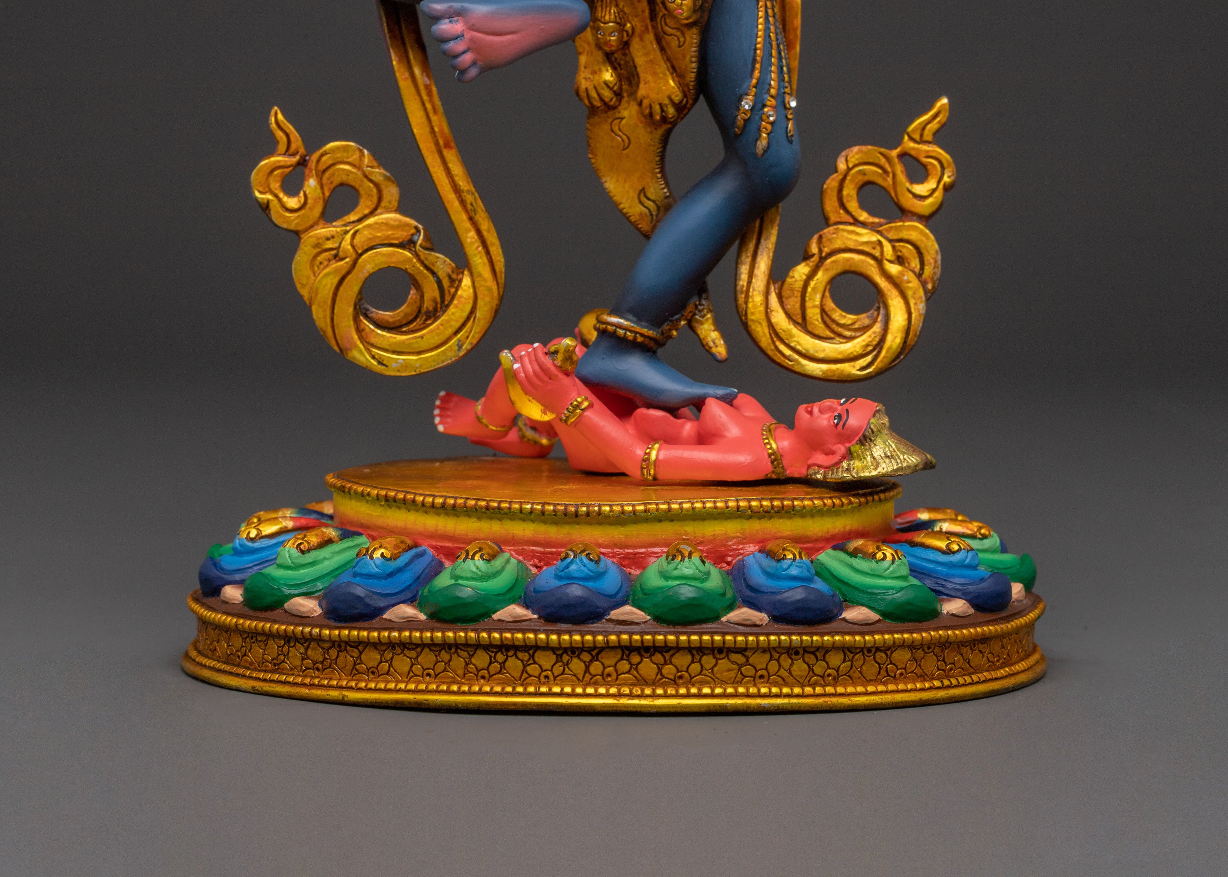 Simhamukha Wrathful Deity Statue | Spiritual Figure