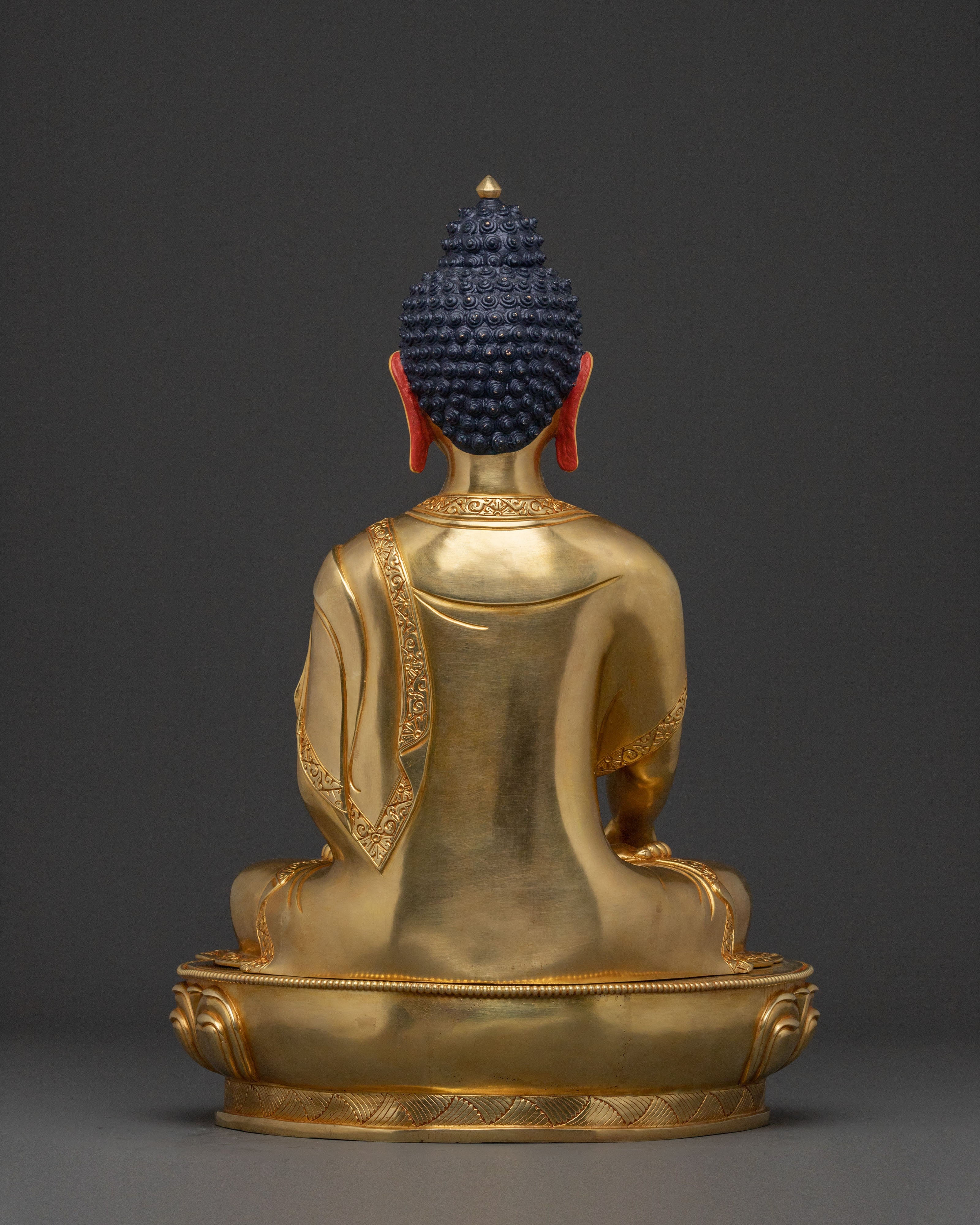Shakyamuni Buddha Statue | 24K Gold Gilded Figure