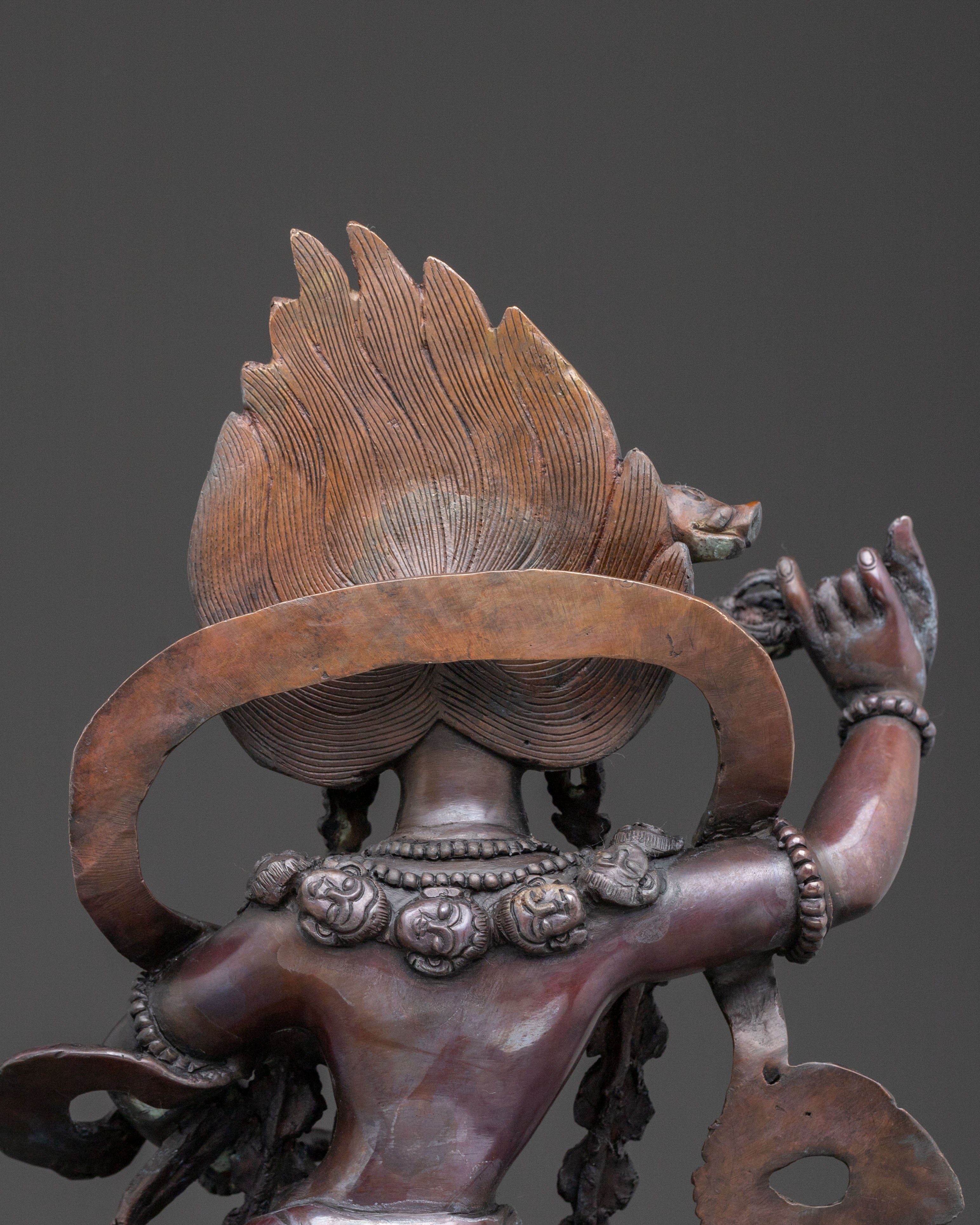 Dorje Phagmo Statue | Oxidized Copper Serenity