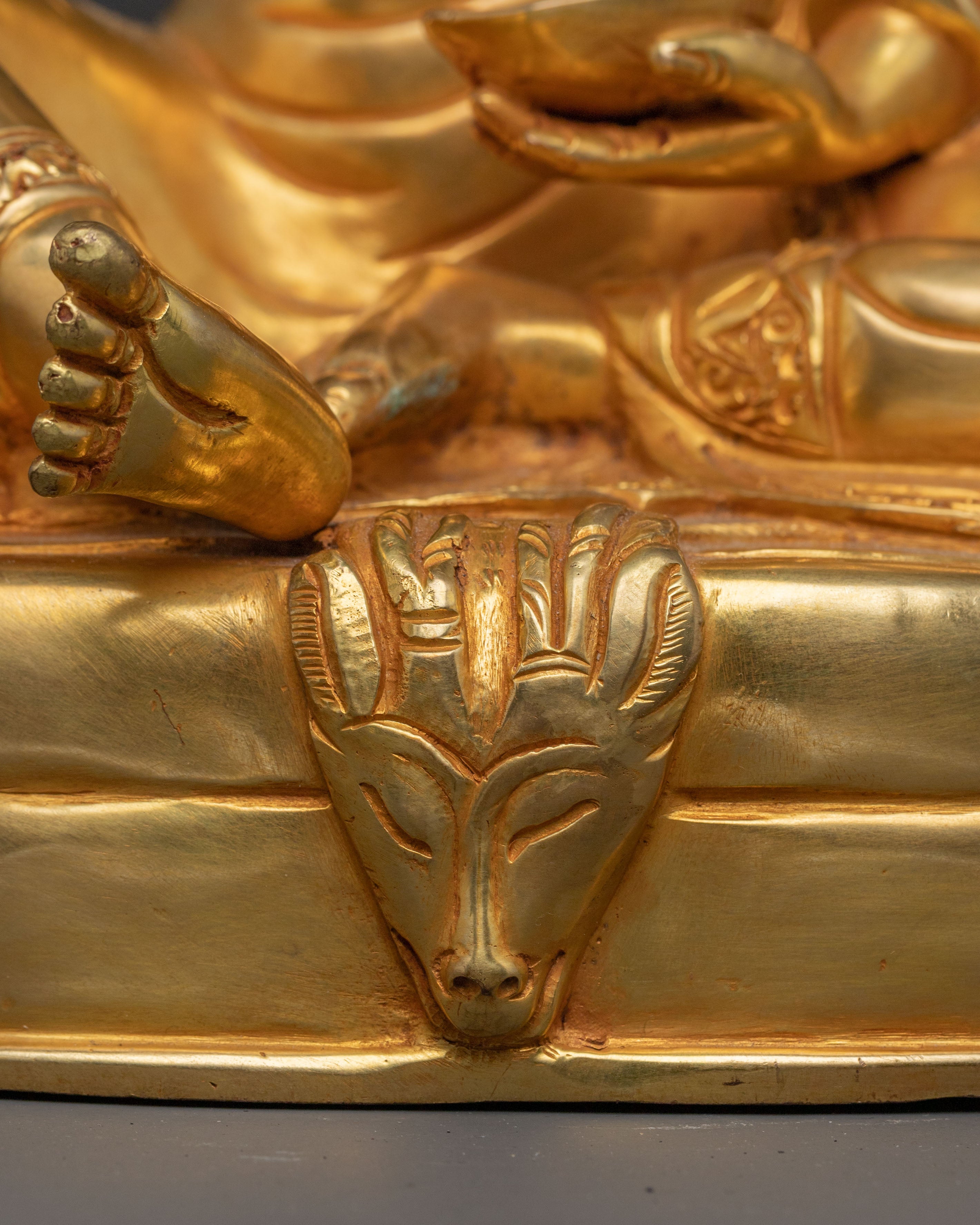 Kagyu Masters Golden Copper Statues Set