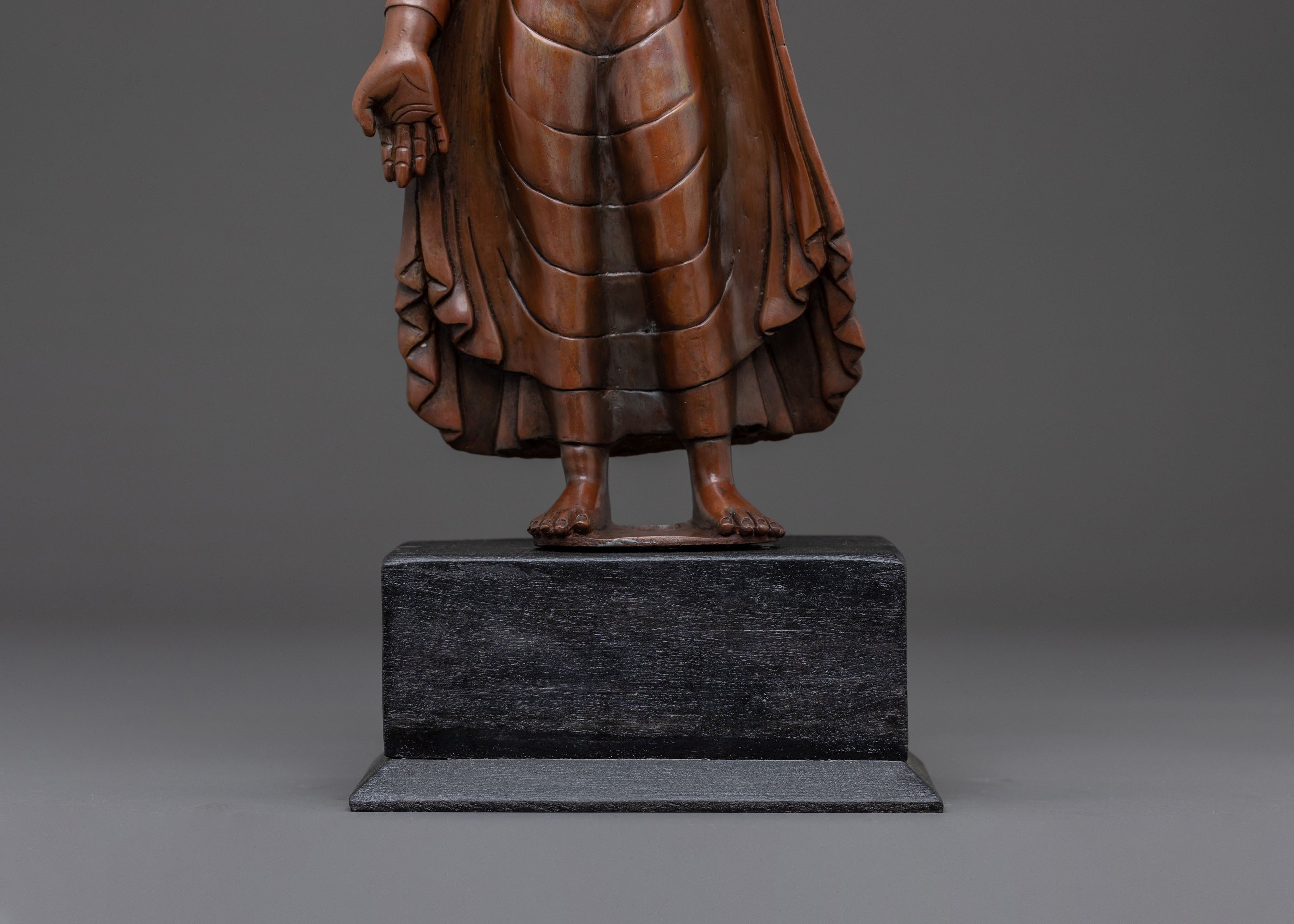 Dipankara Buddha Statue | Oxidized Copper Figure