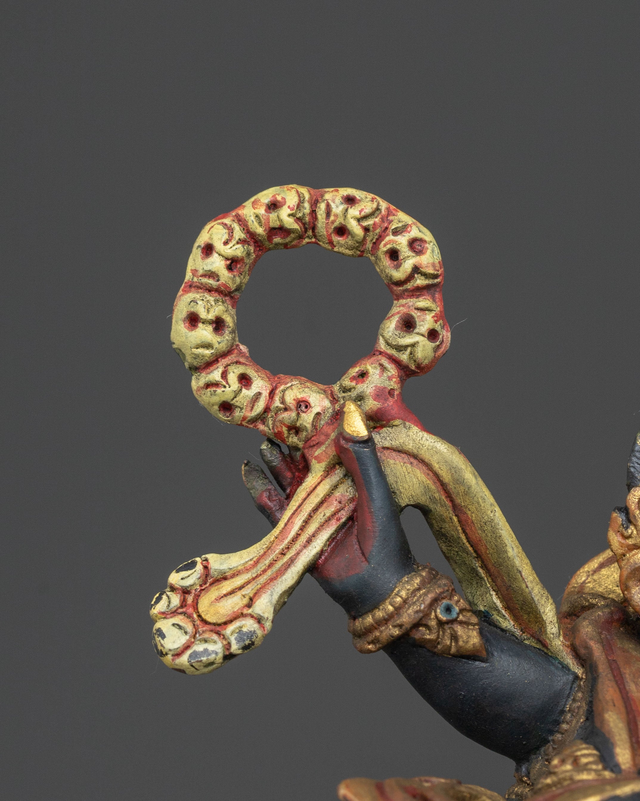 Handmade Six-Armed Mahakala Sacred Figurine | Wrathful Protector of Wisdom